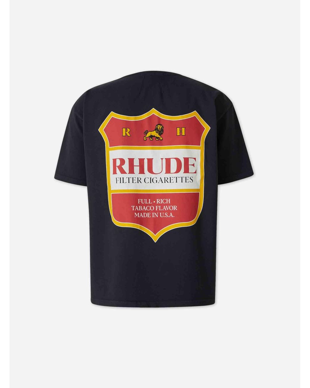Rhude Black Round Neck T-Shirt for men