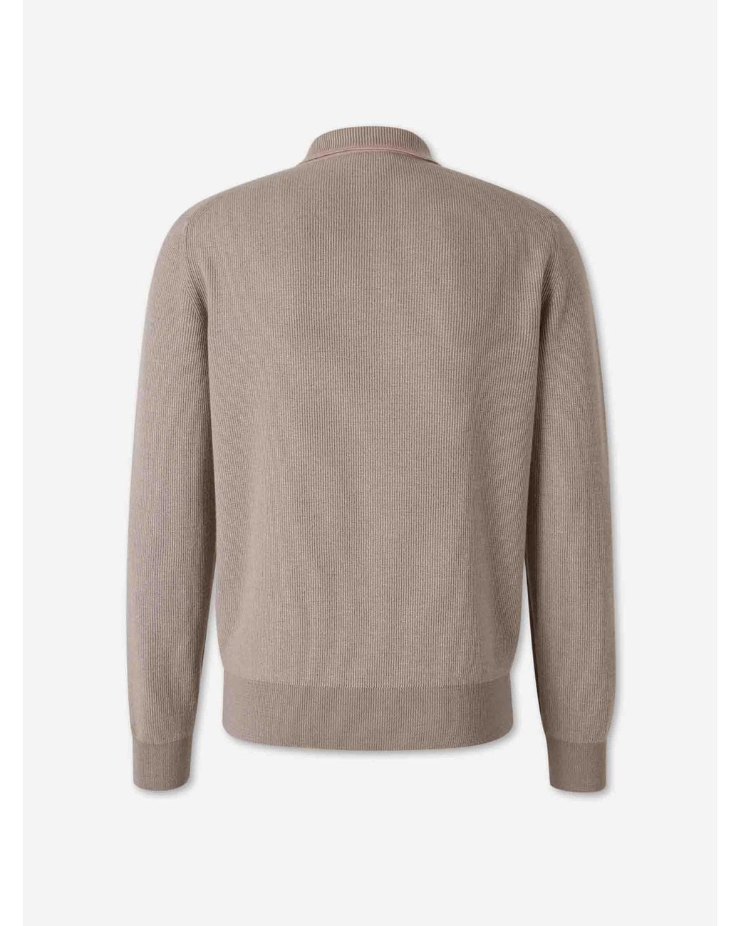 Brioni Gray Fine Polo Neck Sweater for men