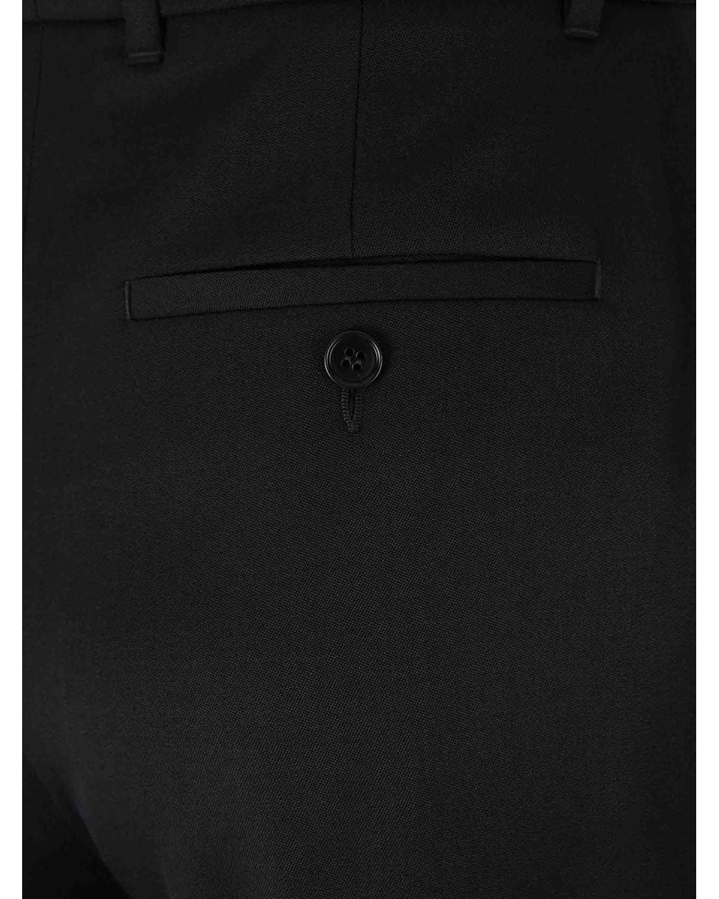 McQueen Black Wool Dress Pants