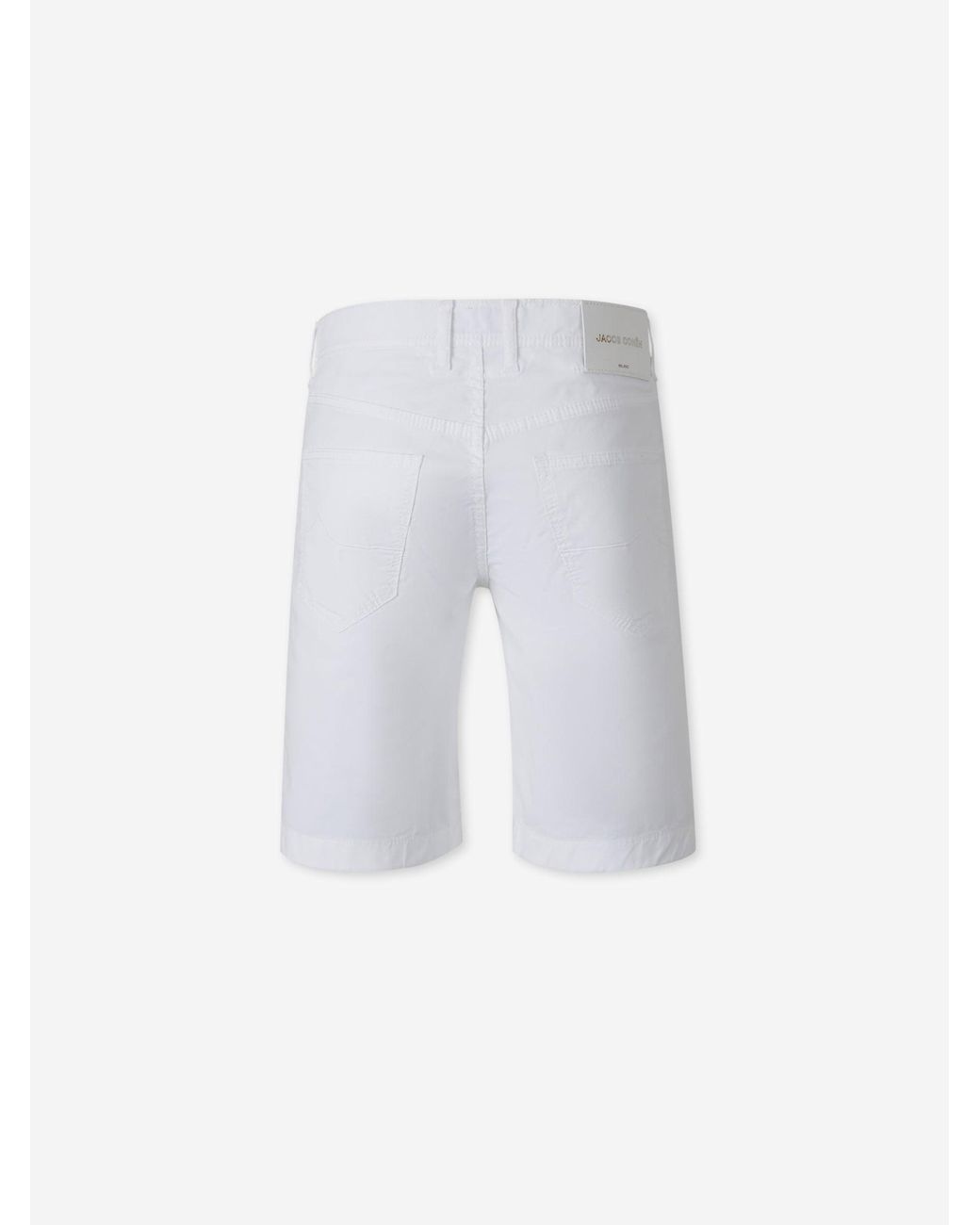 Jacob Cohen White Straight Bermuda Shorts for men