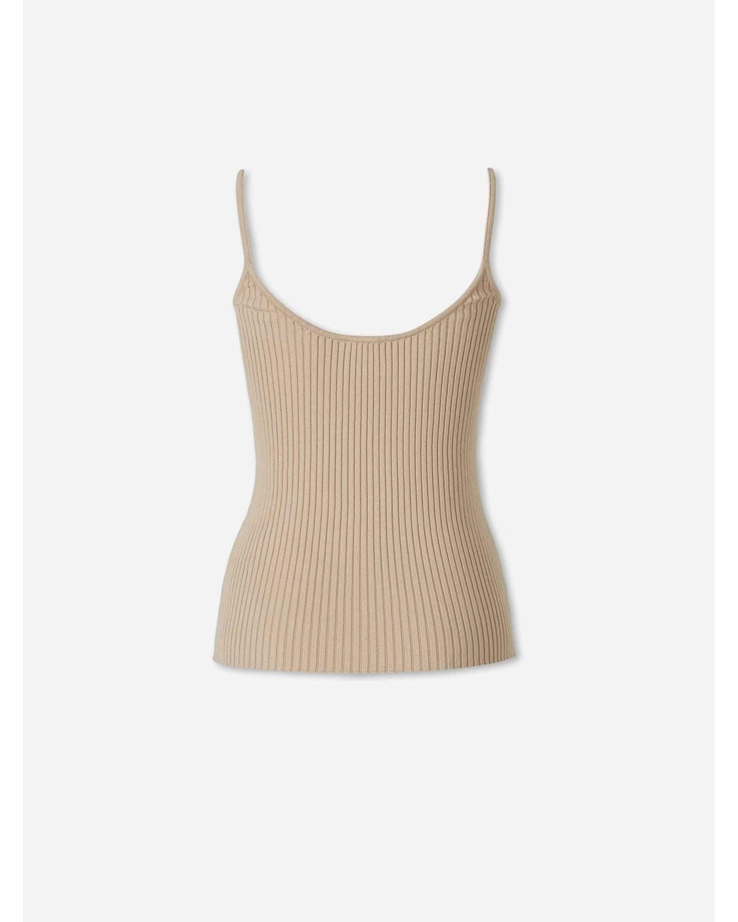 Courreges White Ribbed Tank Top