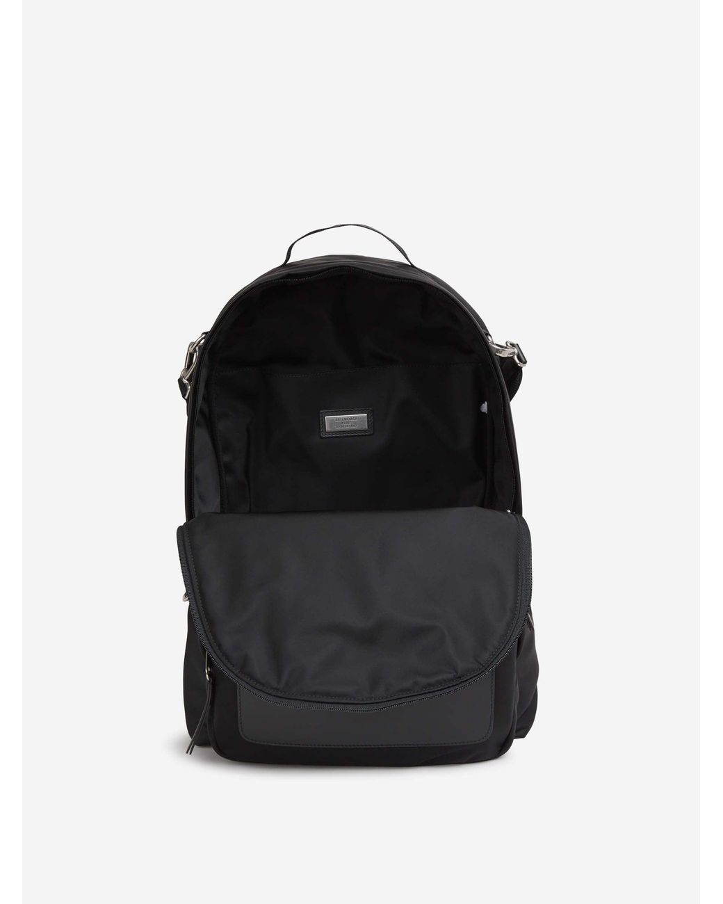 Balenciaga Black Nylon And Leather Backpack for men