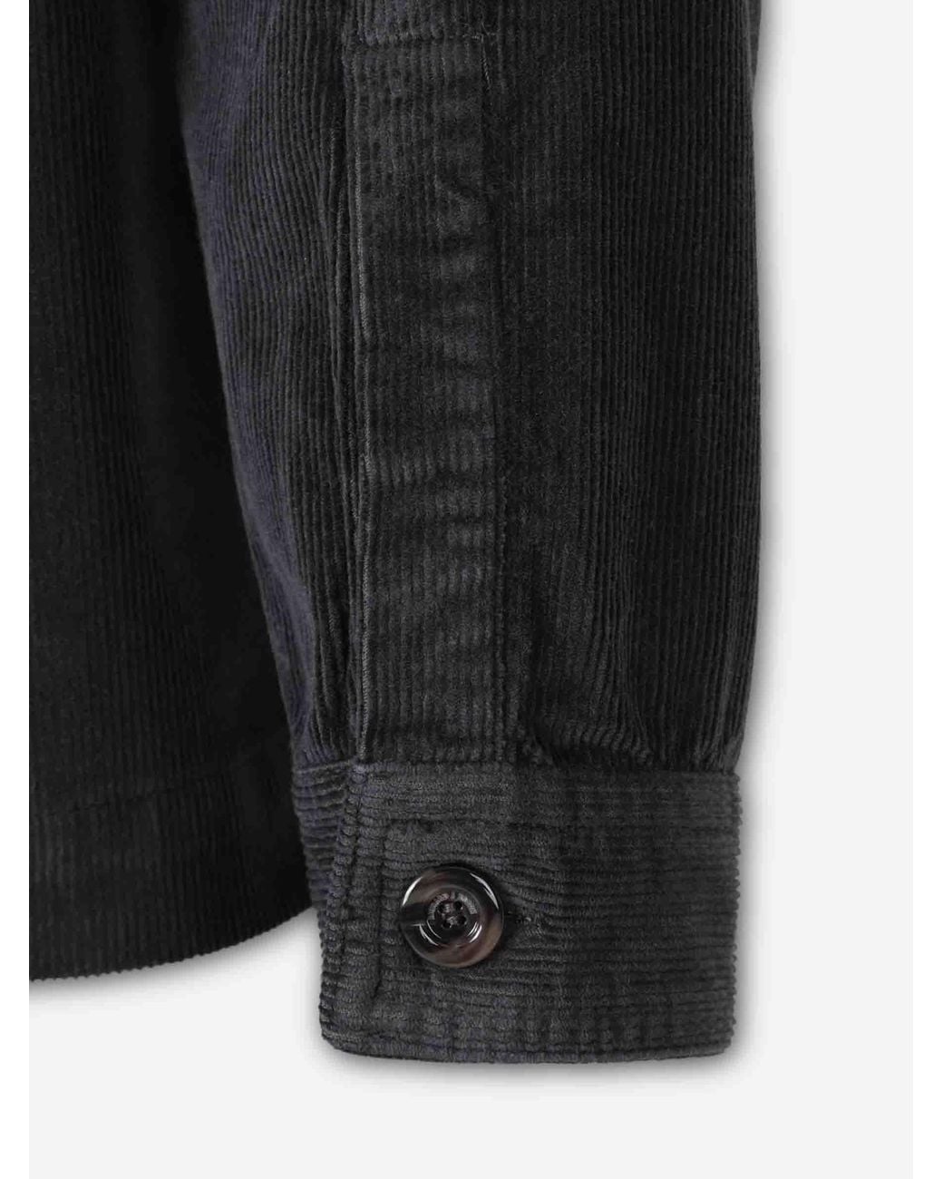 richard j. brown Black Corduroy Casual Jacket for men