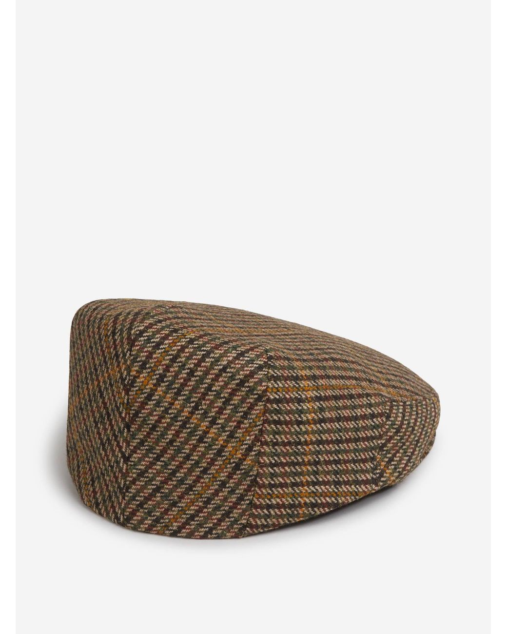 Lock & Hatters Brown Tweed Plaid Beret for men