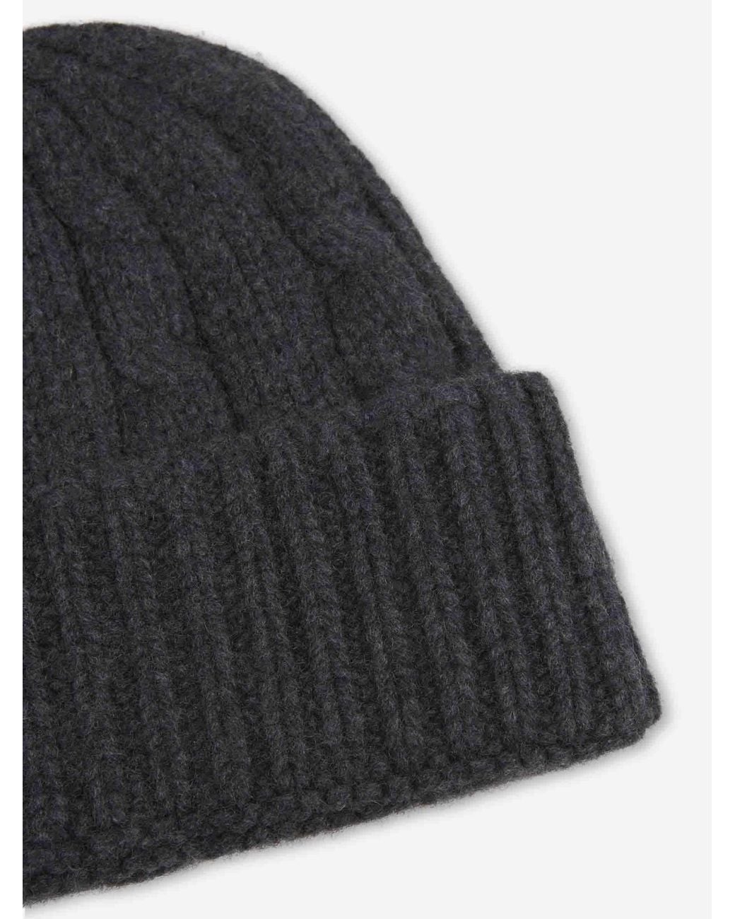 Santa Eulalia Black Braided Cashmere Hat for men