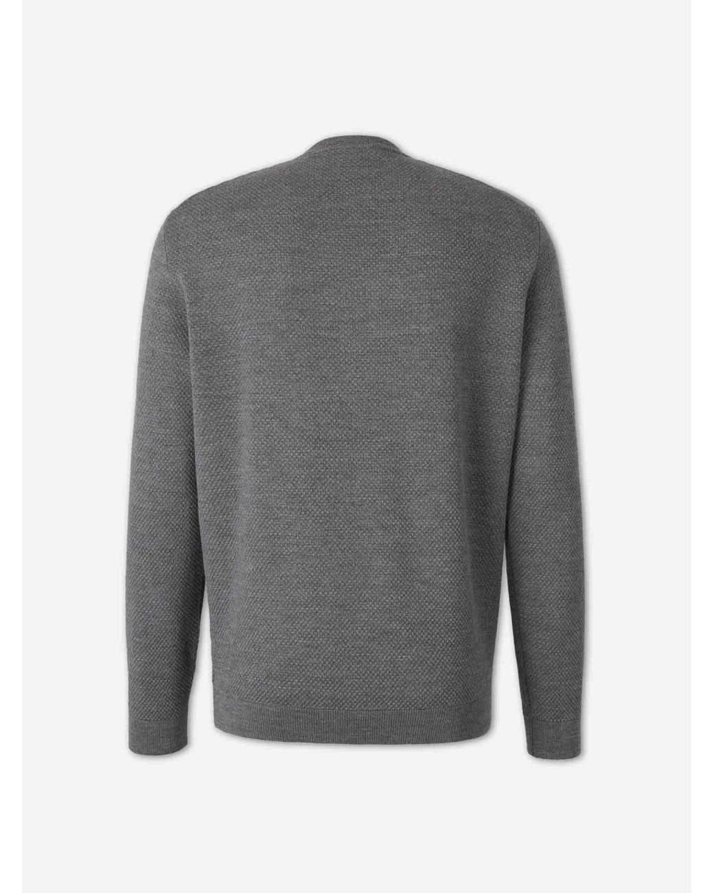 Zanone Gray Crew Neck Sweater for men