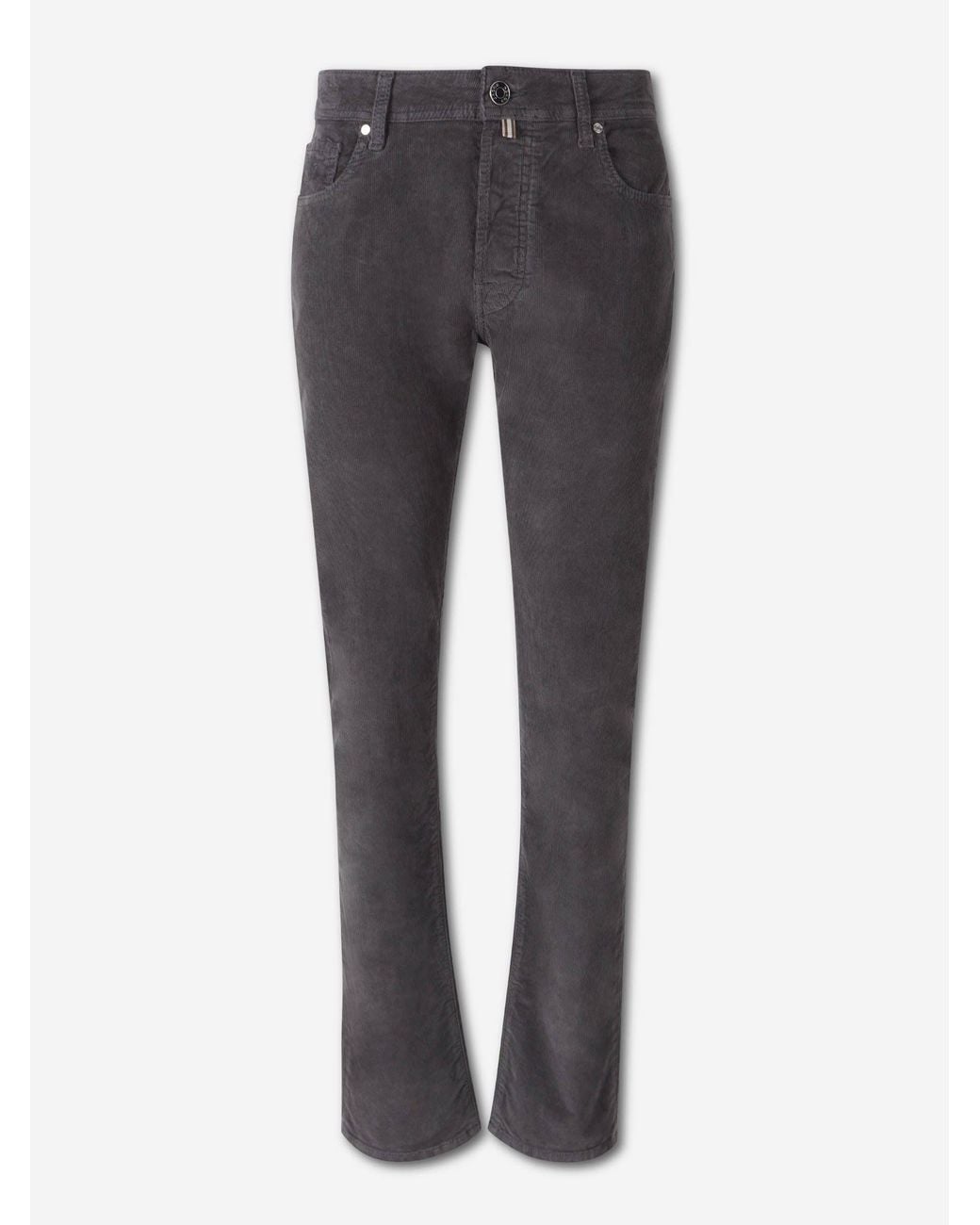 Jacob Cohen Gray Slim Corduroy Pants for men