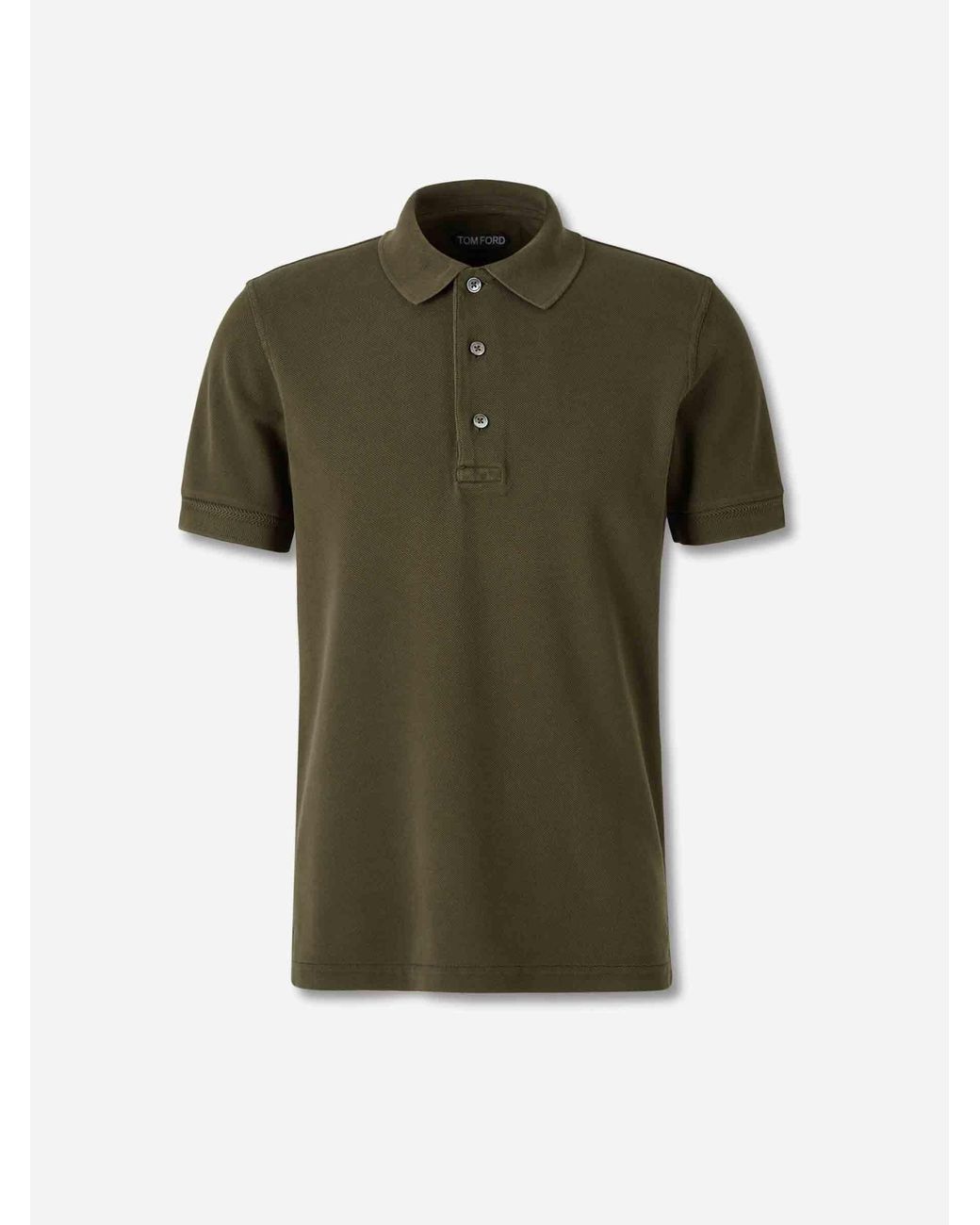 Polo Liso Algodón Tom Ford de hombre de color Green