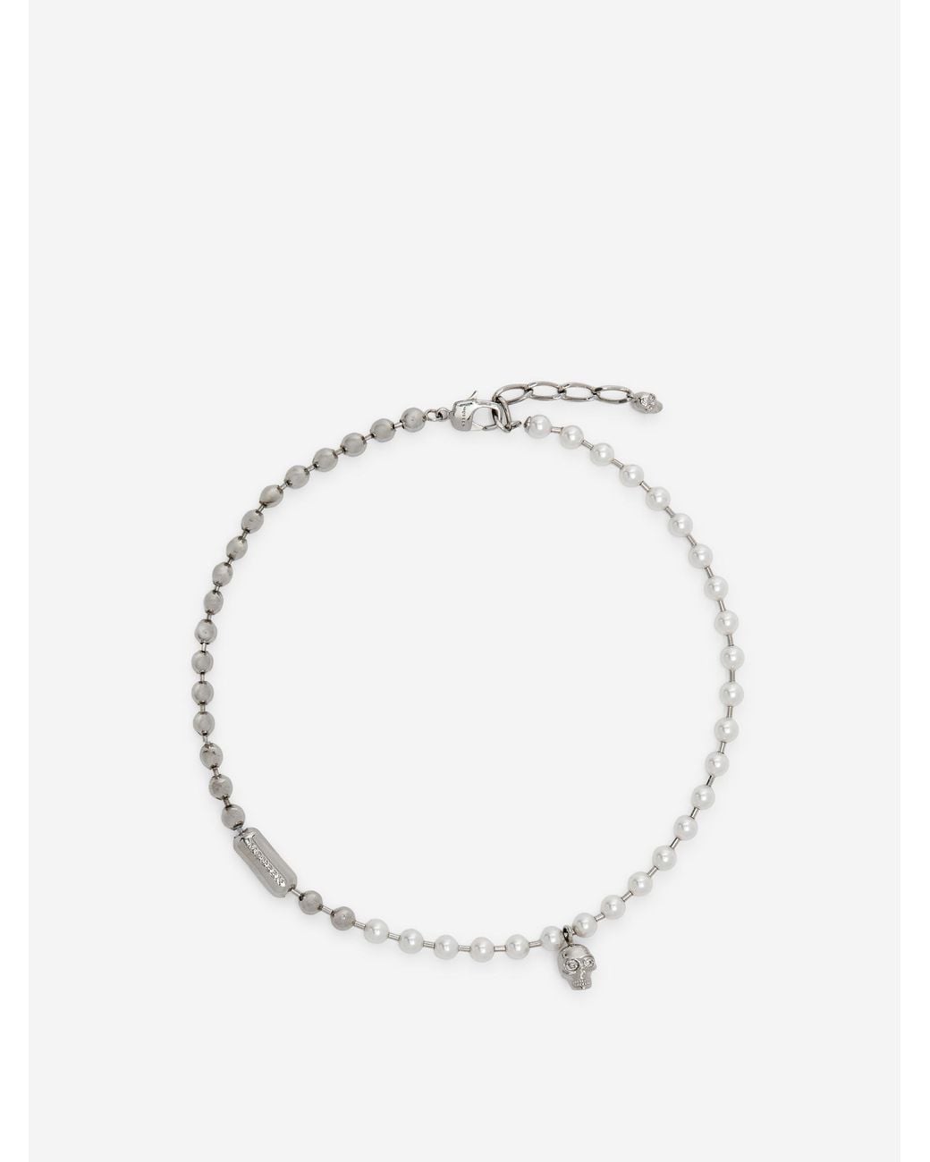 McQueen White Skull Necklace for men