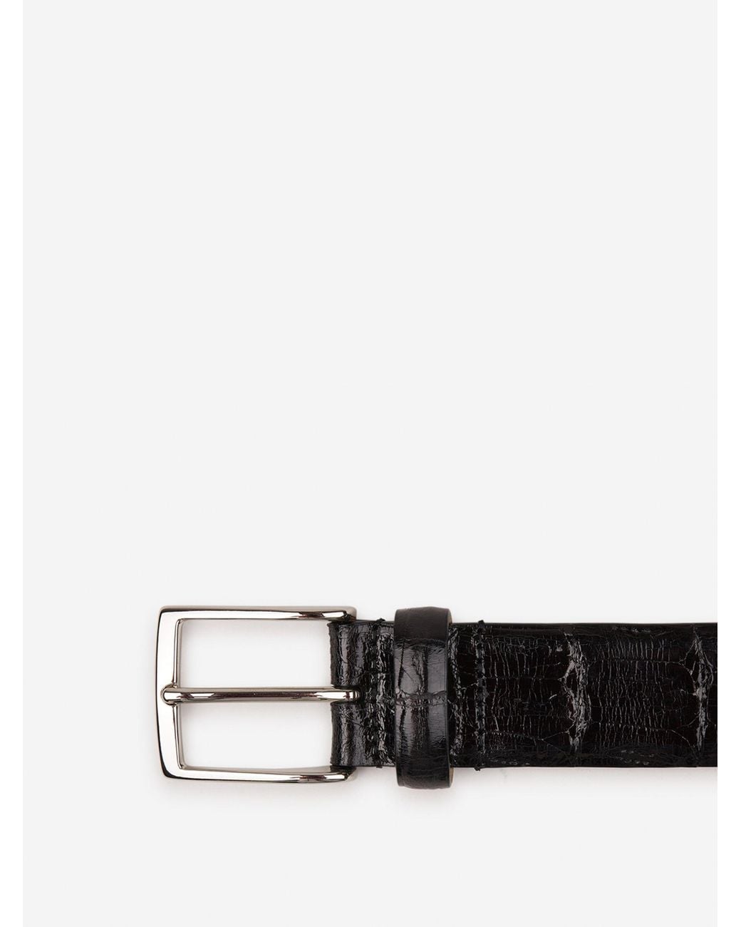 Santa Eulalia Black Leather Belt for men