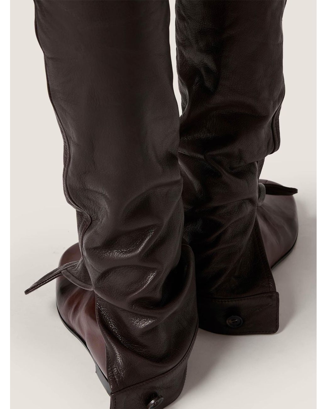 Miu Miu Black Slim Fit Leather Pants