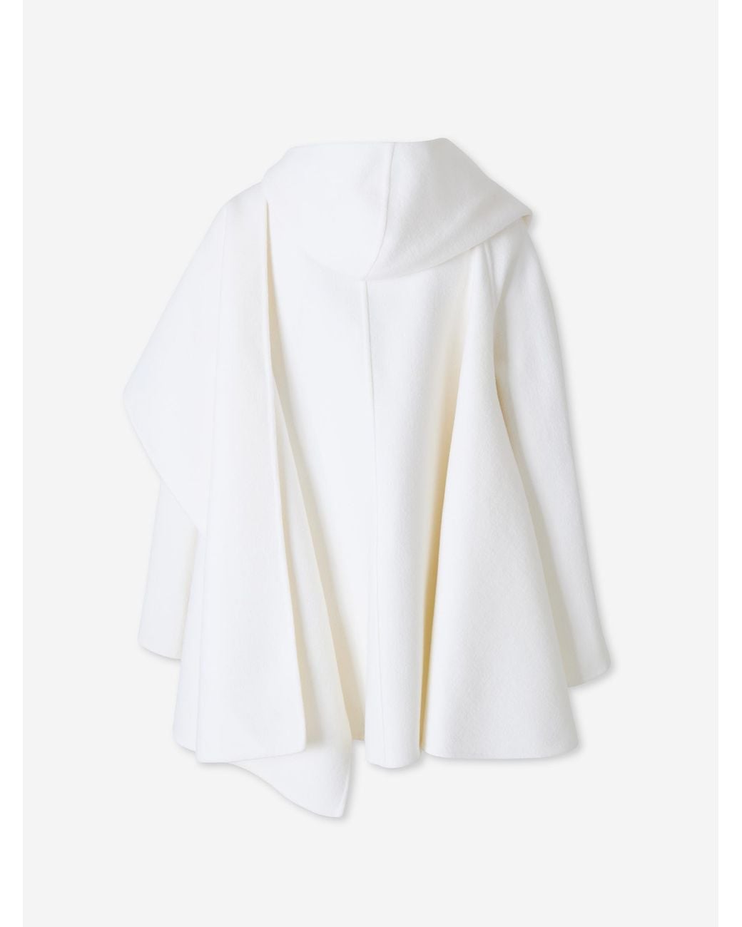 Alaïa White Woolen Scarf Coat