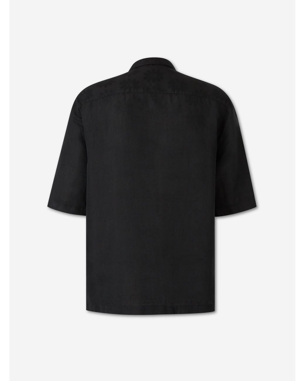 Vincenzo Di Ruggiero Black Linen Casual Shirt for men