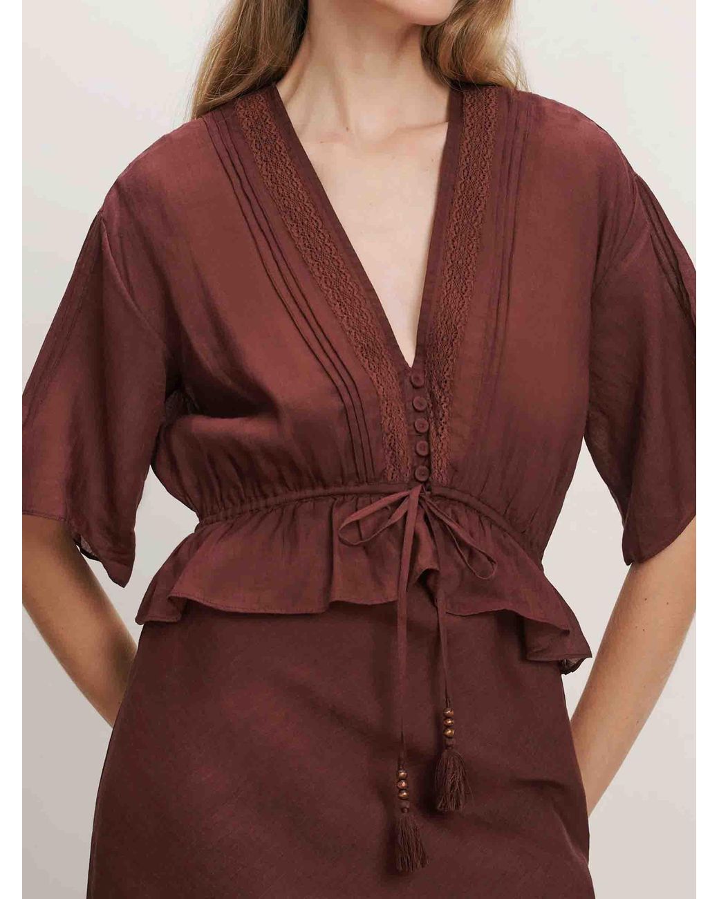 Veronica Beard Red Dominick Midi Dress