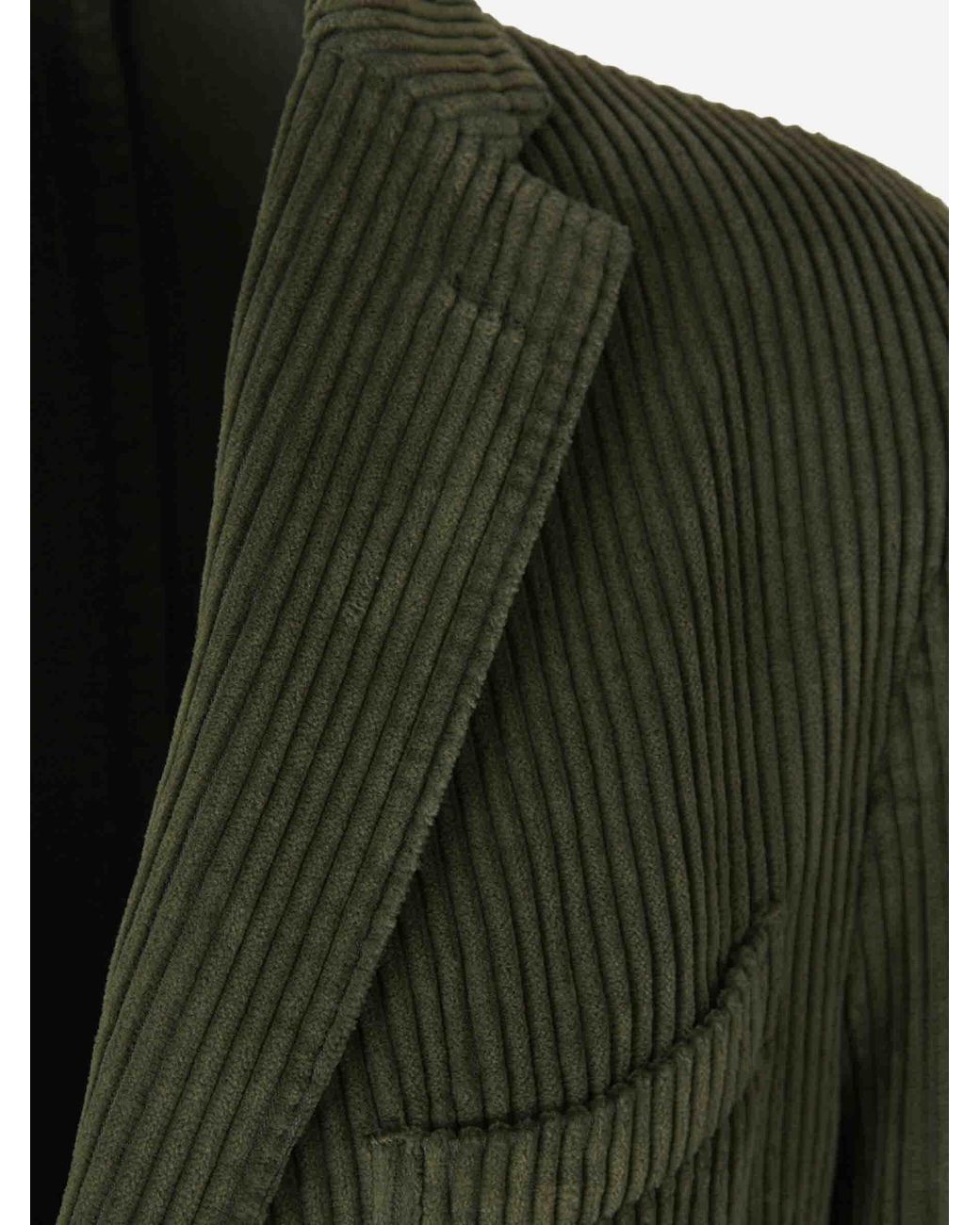 Boglioli Green Corduroy Crossover Blazer for men