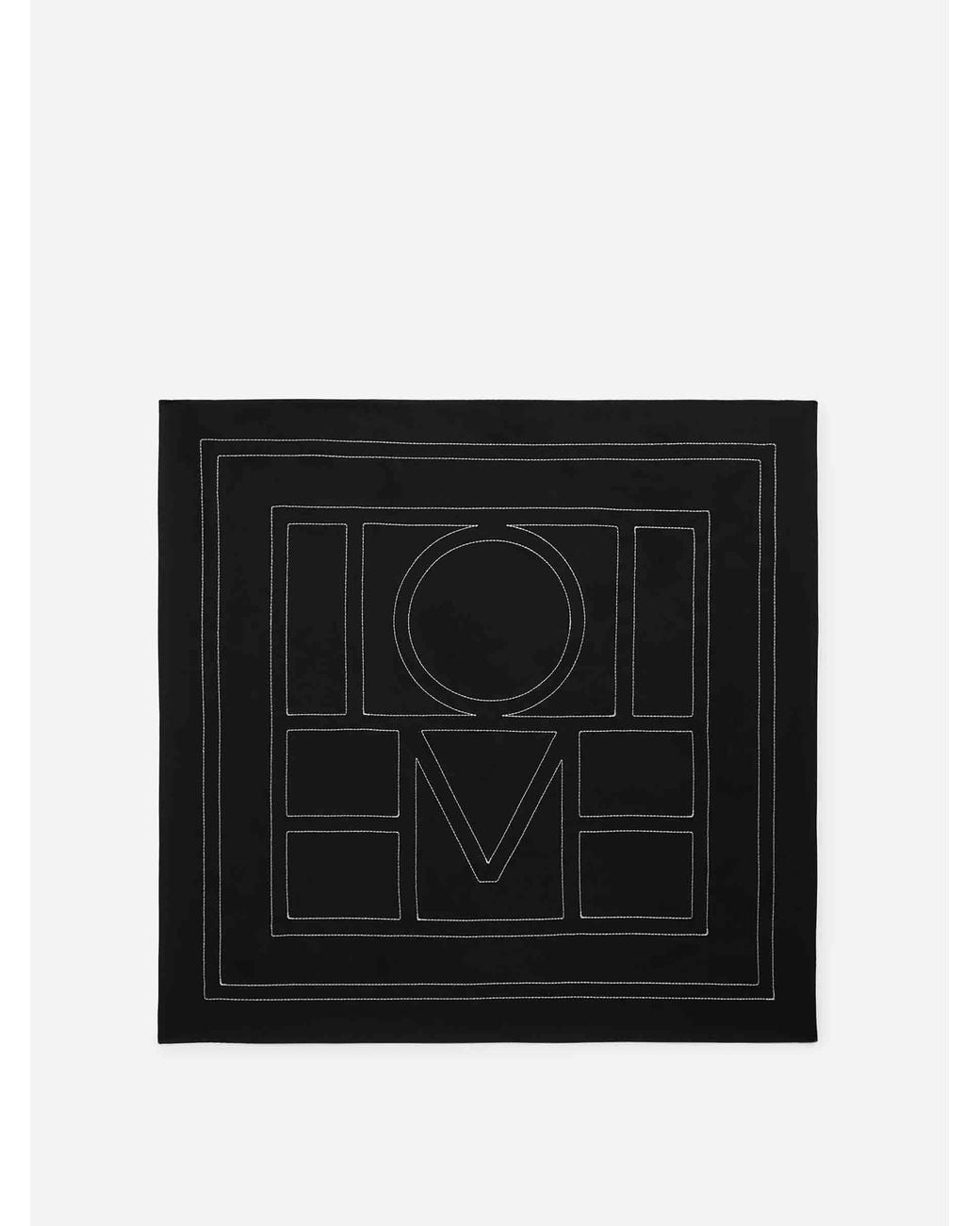 Sciarpa Di Seta Con Monogramma di Totême in Black