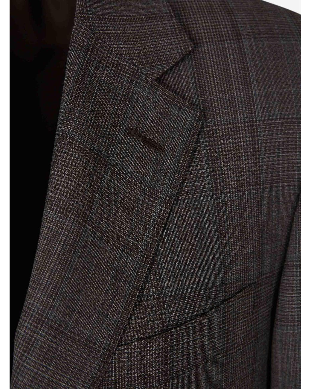 Canali Black Straight Wool Suit for men