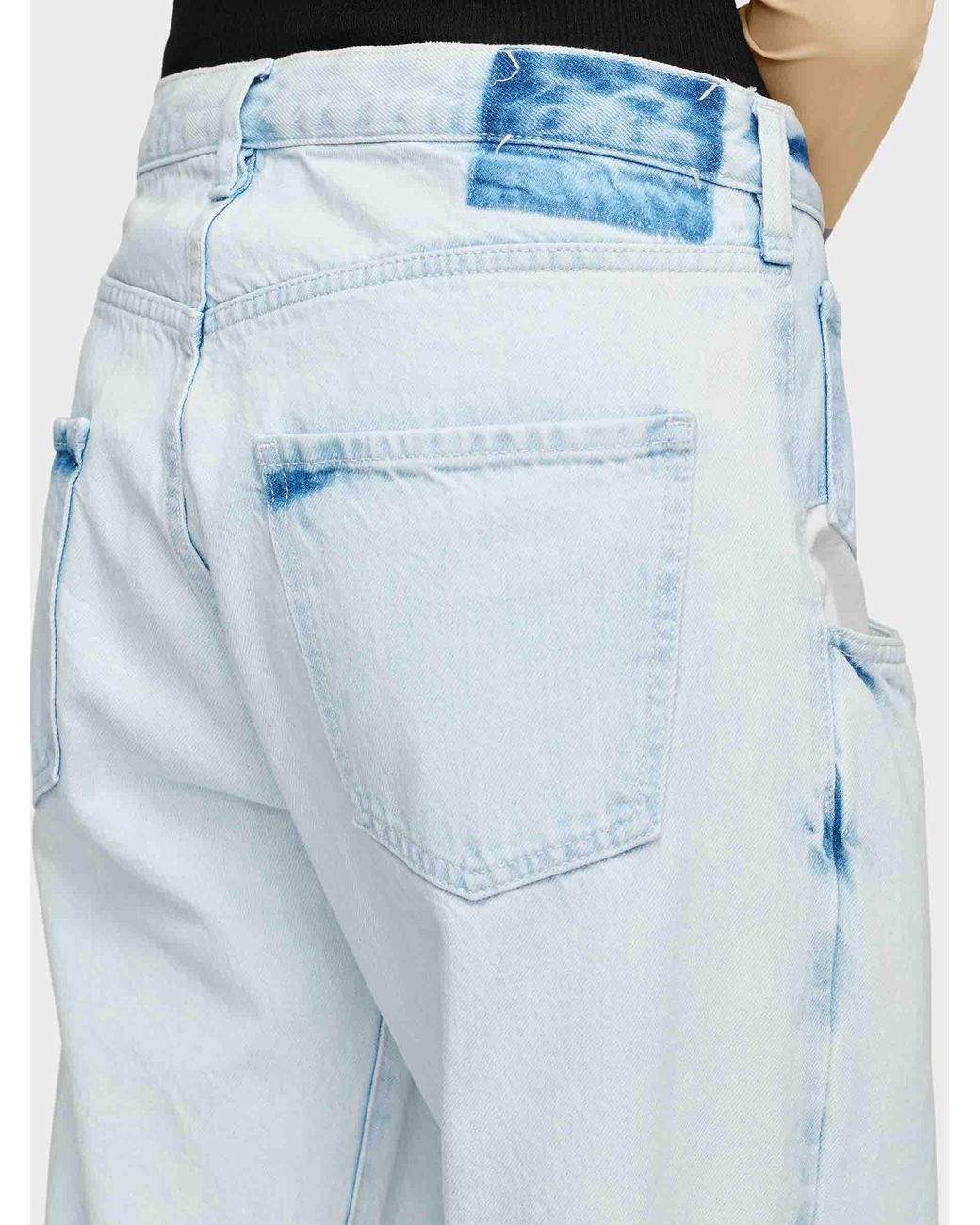 Maison Margiela Blue Wide Leg Straight Jeans
