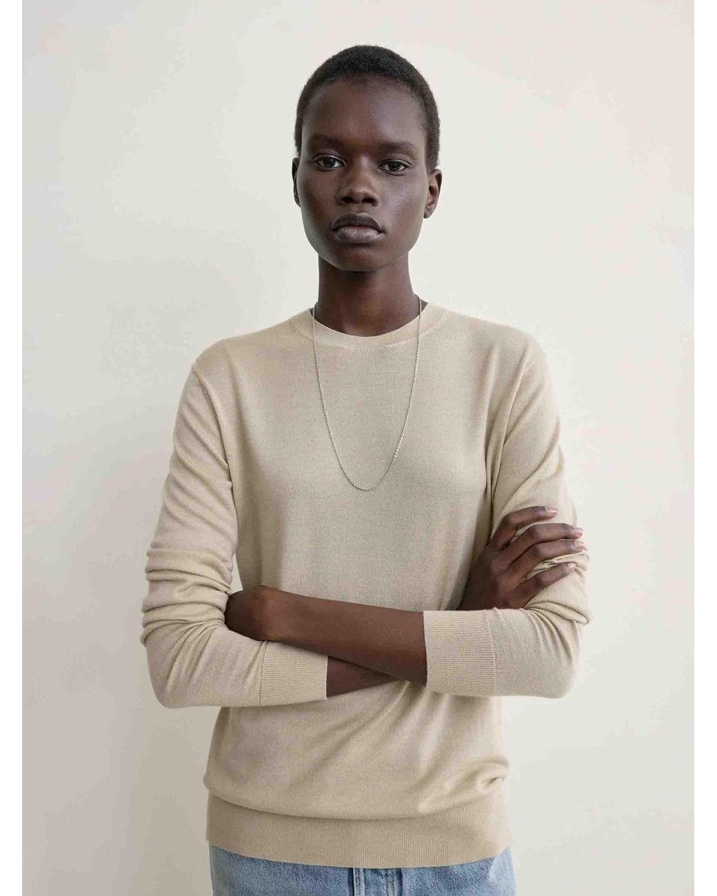 Totême Natural Crew Neck Sweater