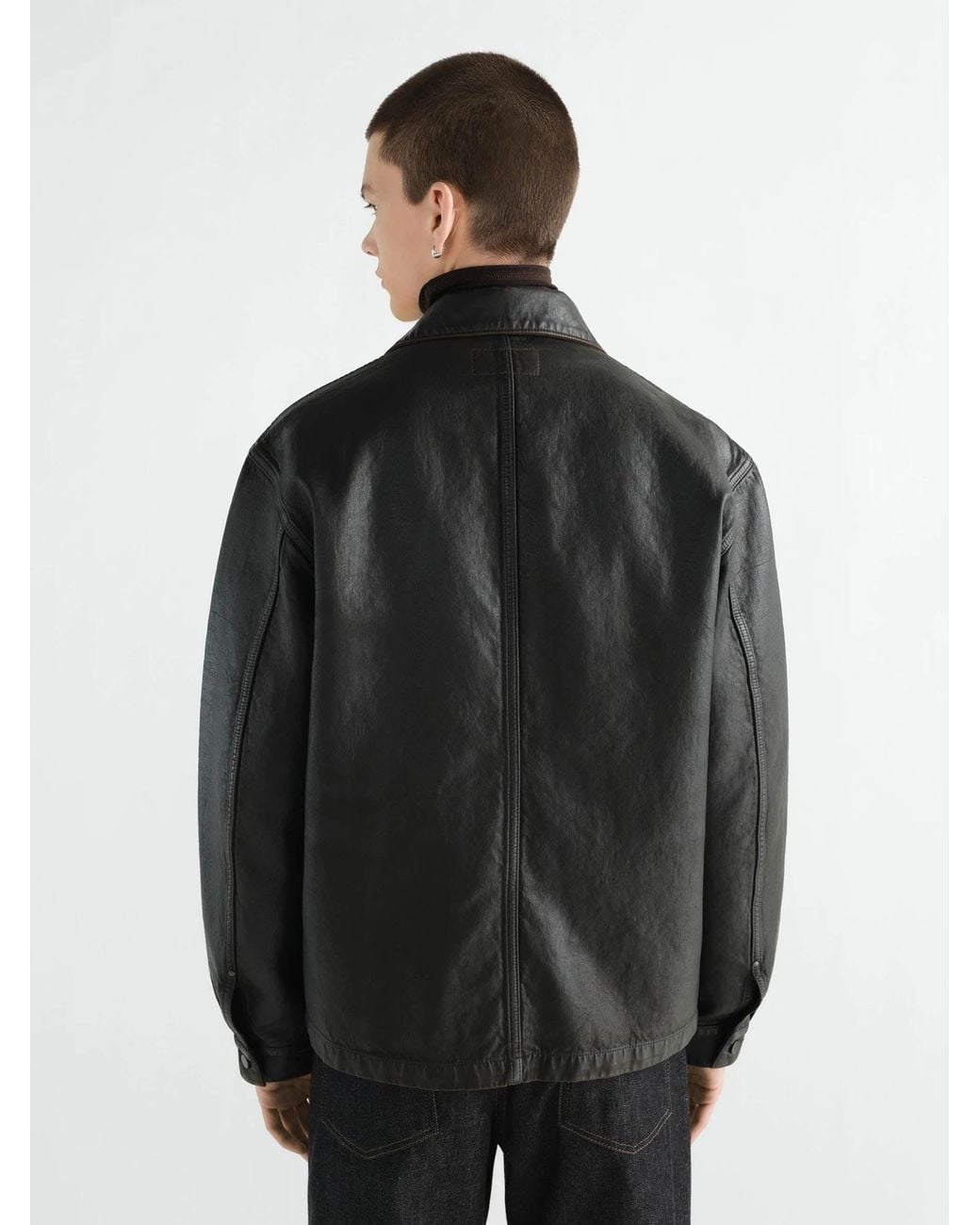 Lemaire Black Coated Denim Undershirt for men