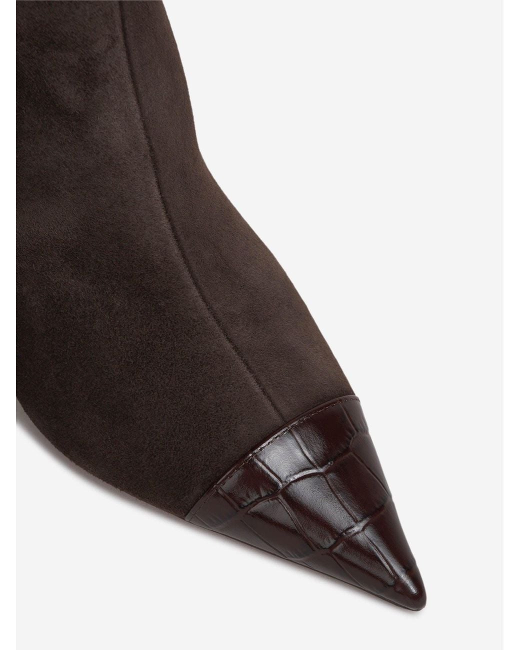 Paris Texas Brown Suede Ankle Boots With Heel