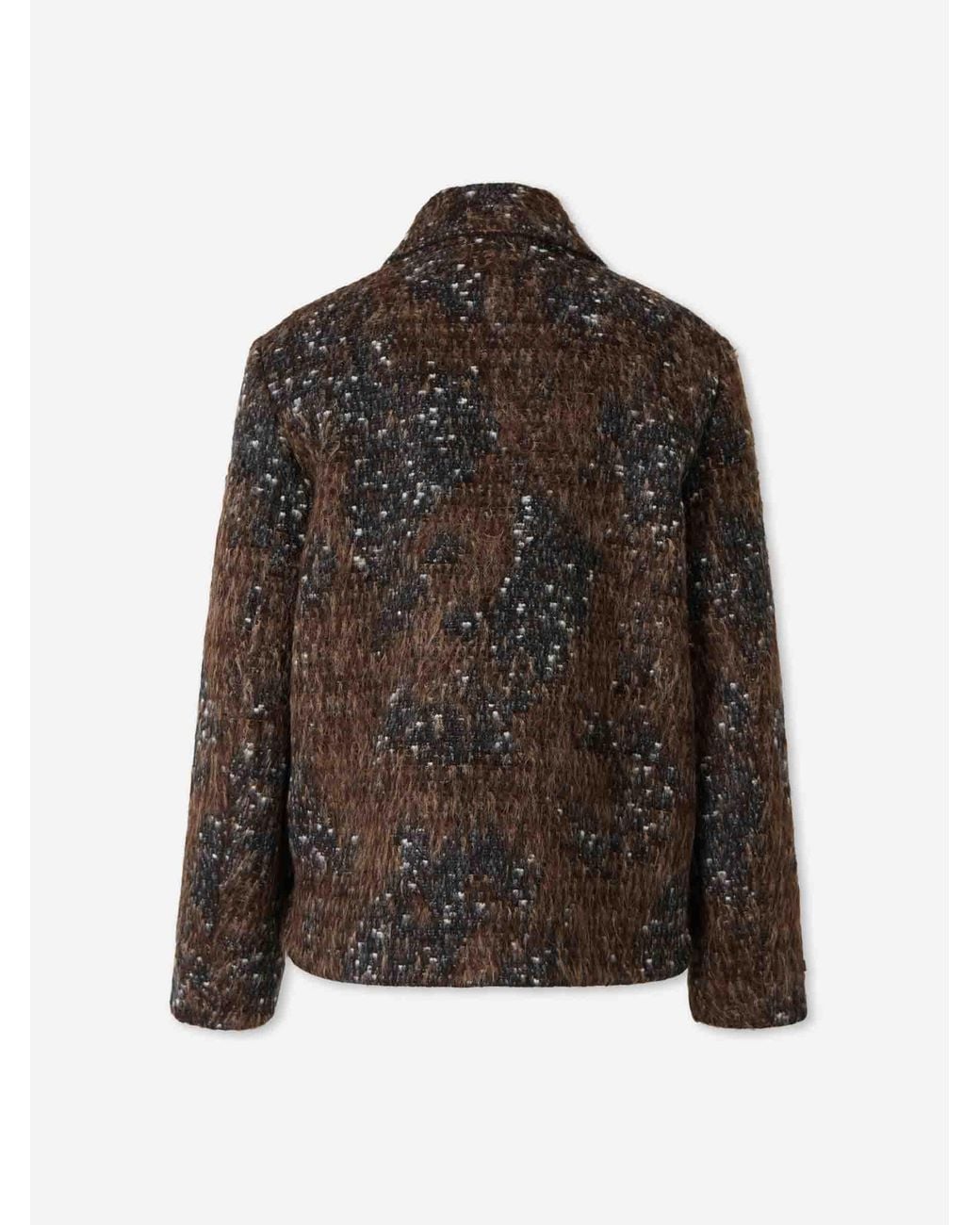 Peserico Brown Casual Wool Jacket