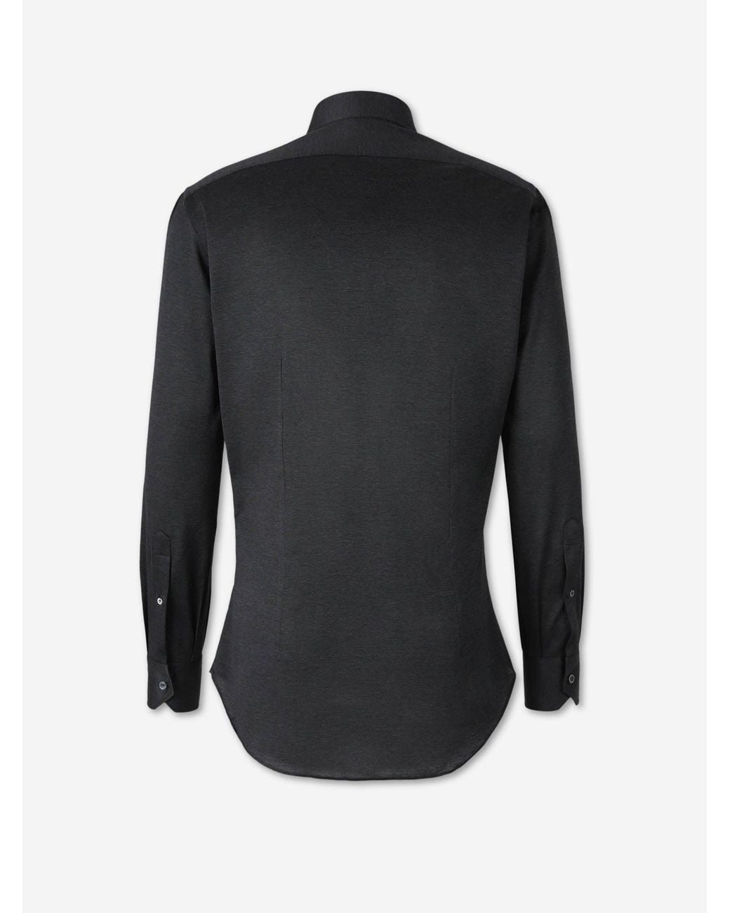 Fray Black Plain Cotton Shirt for men