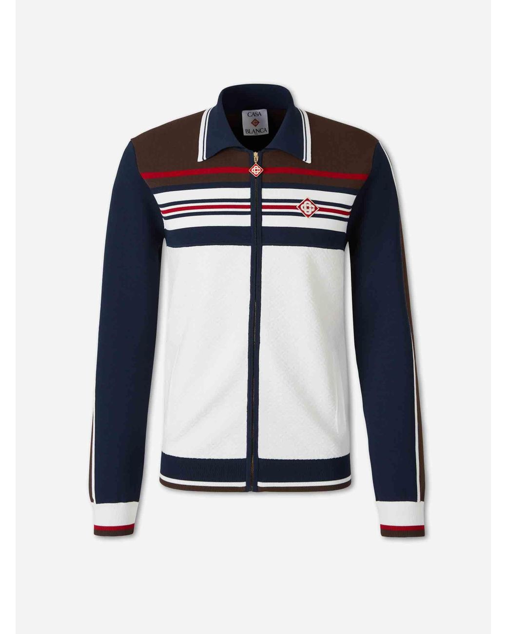 Casablanca Blue Casual Knit Jacket for men