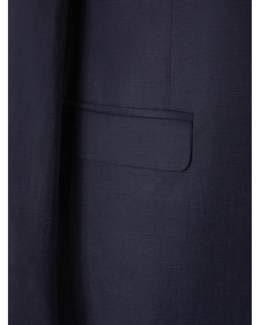 Canali Blue Linen And Silk Suit for men
