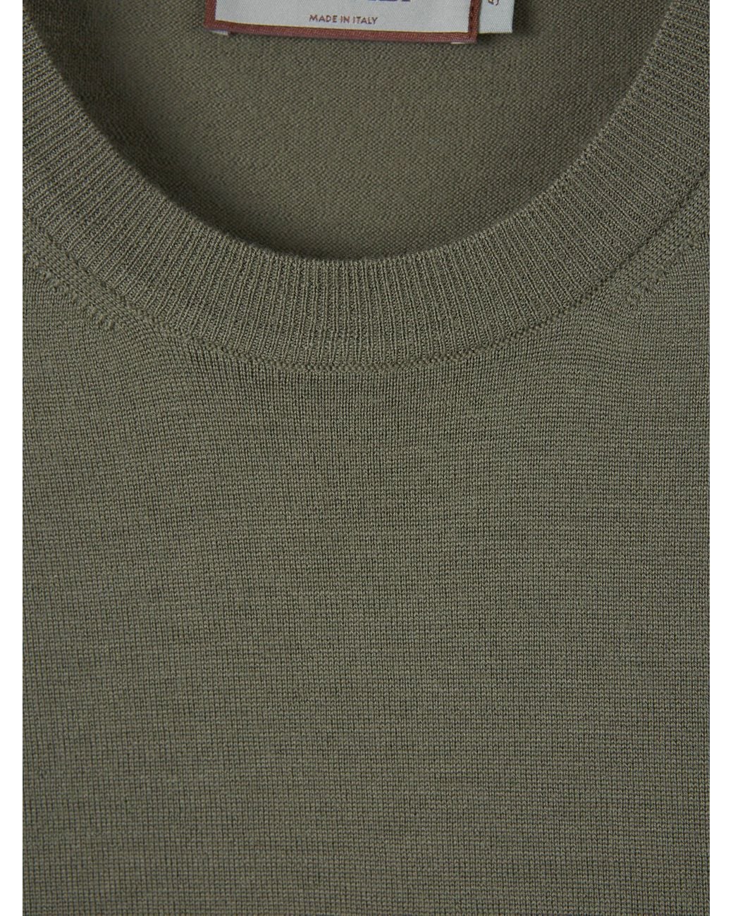 Canali Wollstrickpullover in Green für Herren