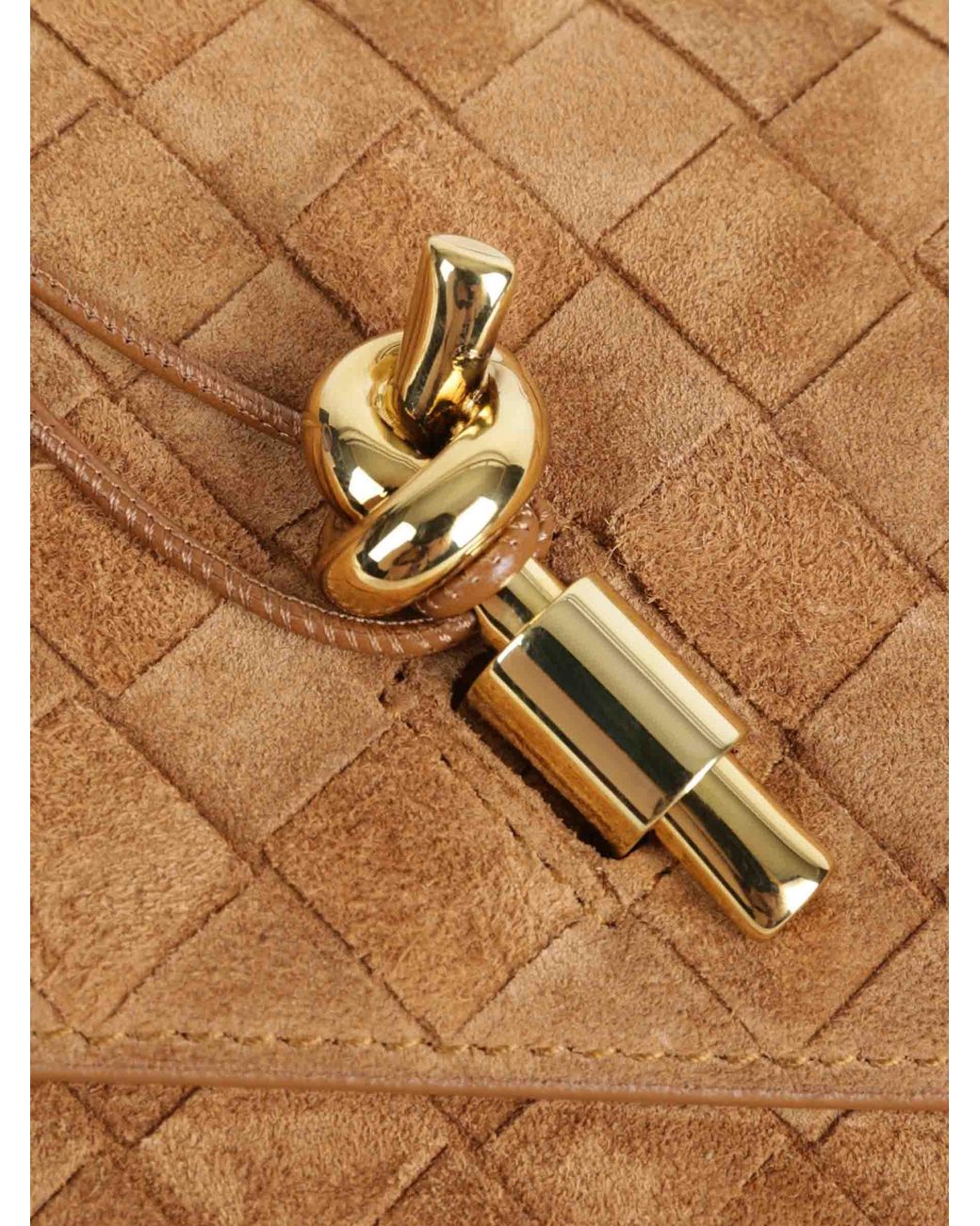 Bottega Veneta Natural Andiamo Pouch Bag
