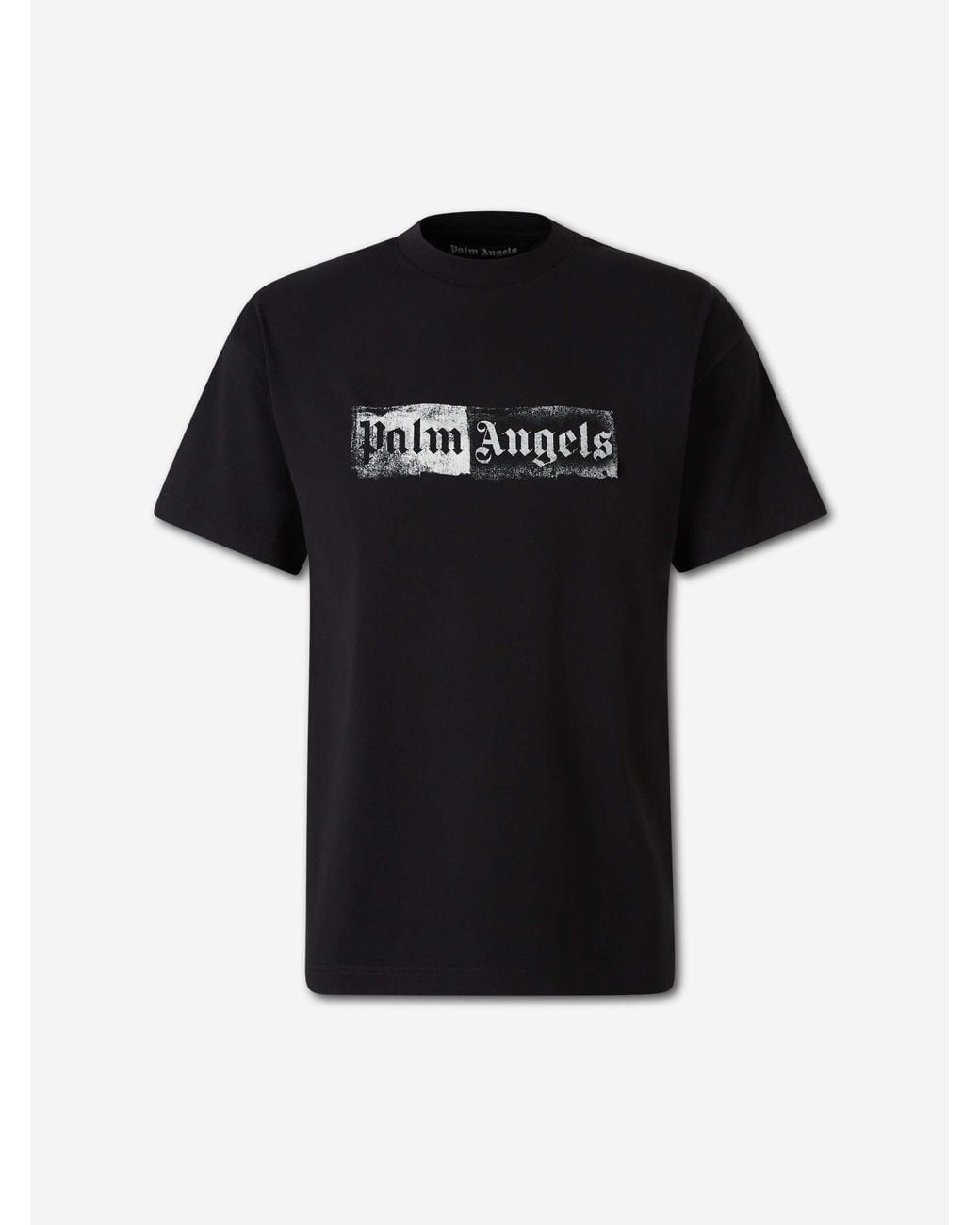 Palm Angels Black Short Sleeve Logo T-Shirt for men