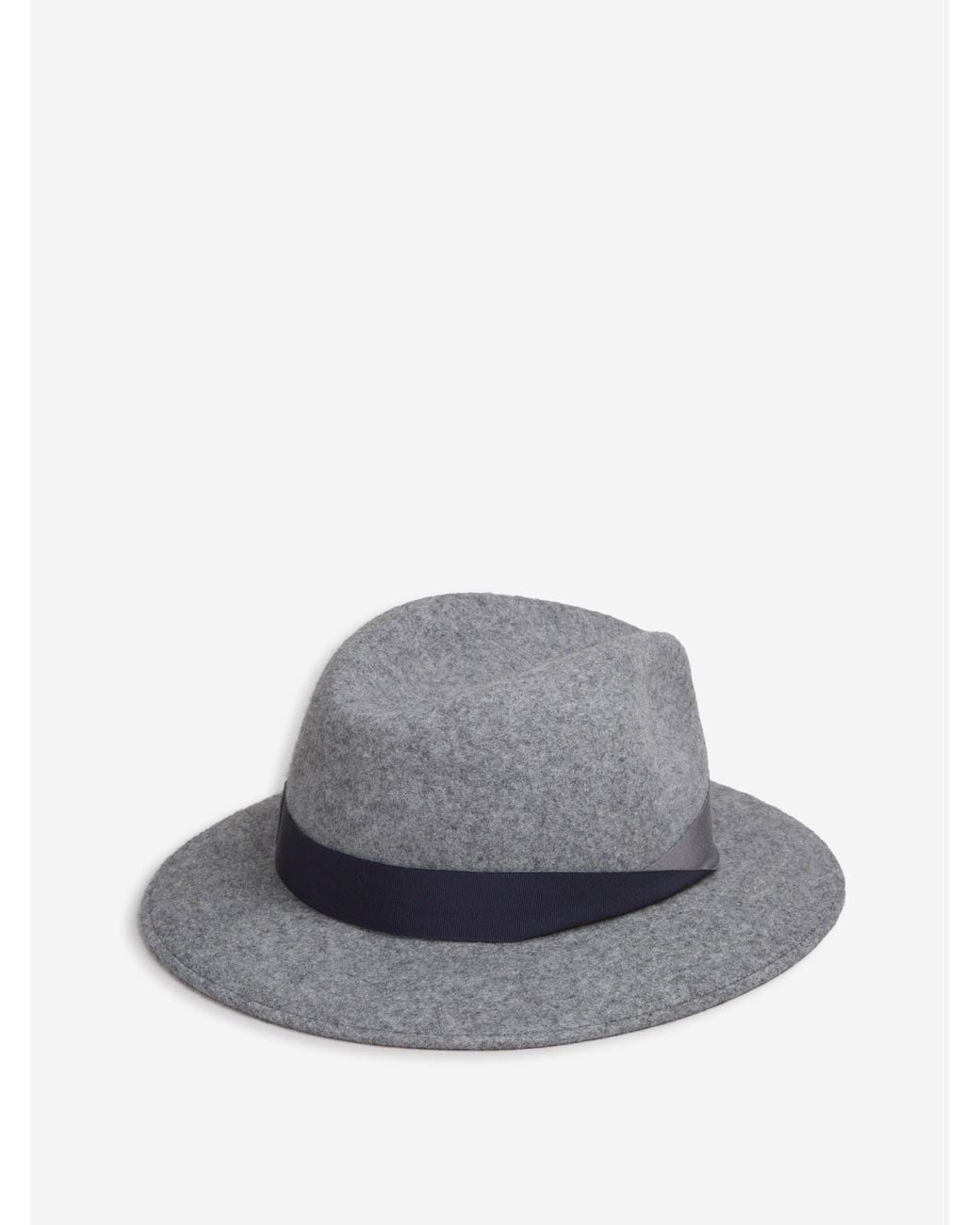 Borsalino Gray Wool Hat for men