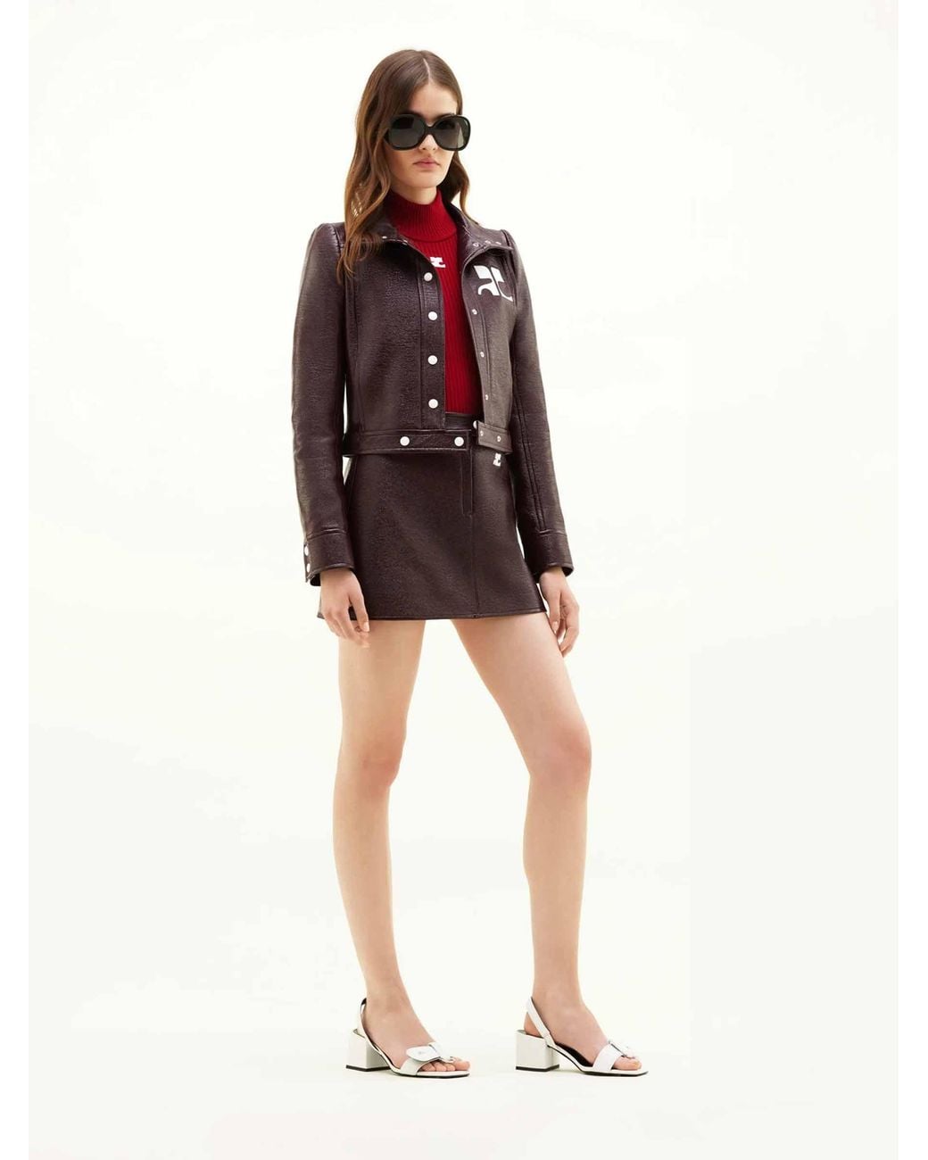 Courreges Brown Vinyl Jacket Reissue