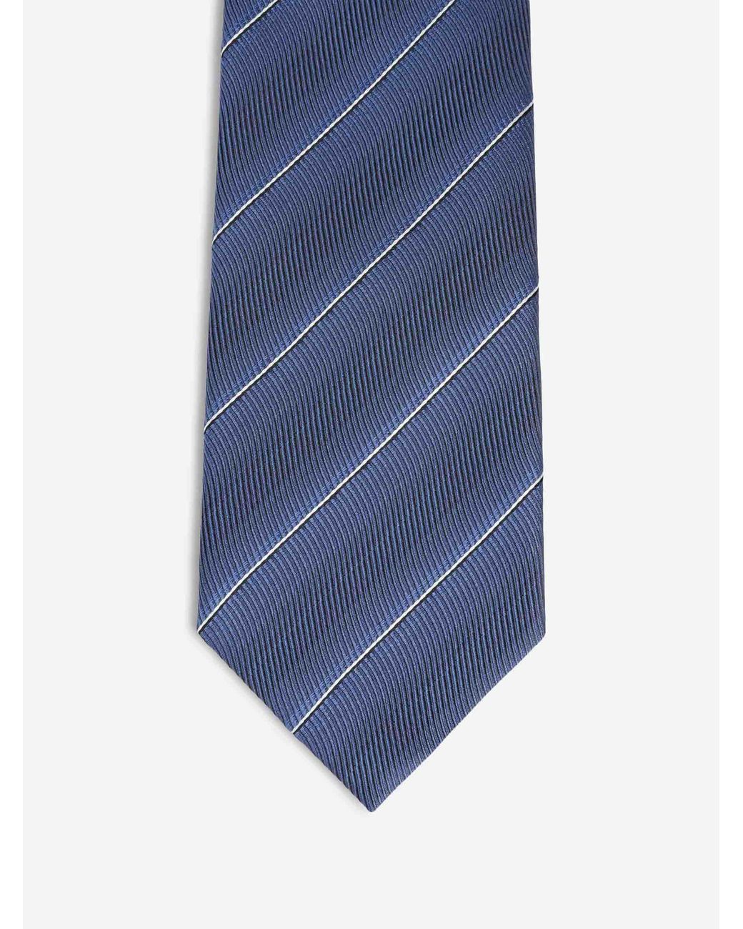 Tom Ford Krawatte Mit Diagonalen Streifen in Blue für Herren