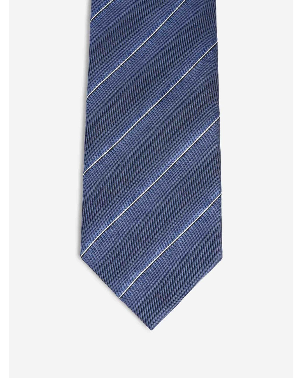 Tom Ford Blue Diagonal Stripe Tie for men