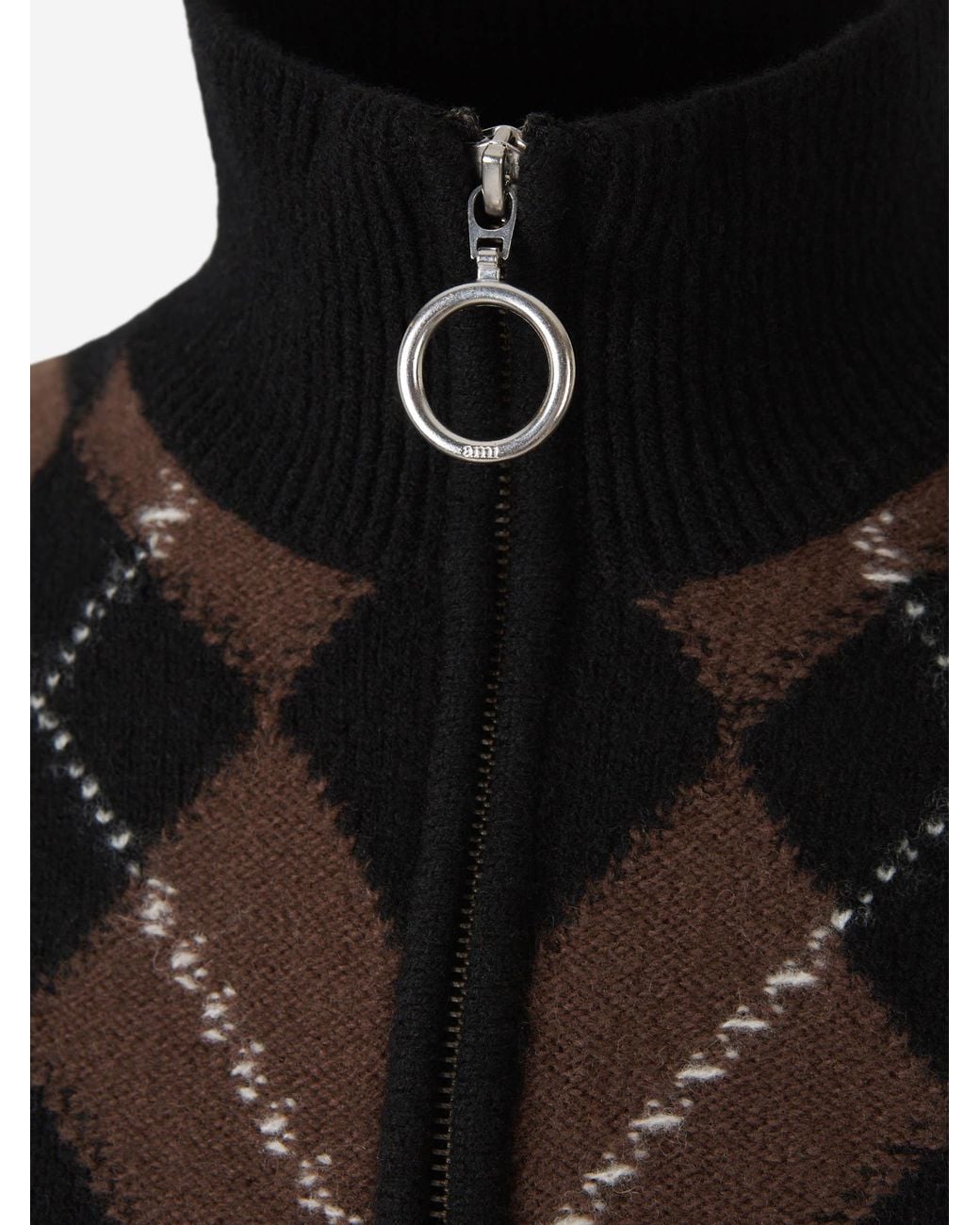 AMI Black Turtleneck Sweater for men