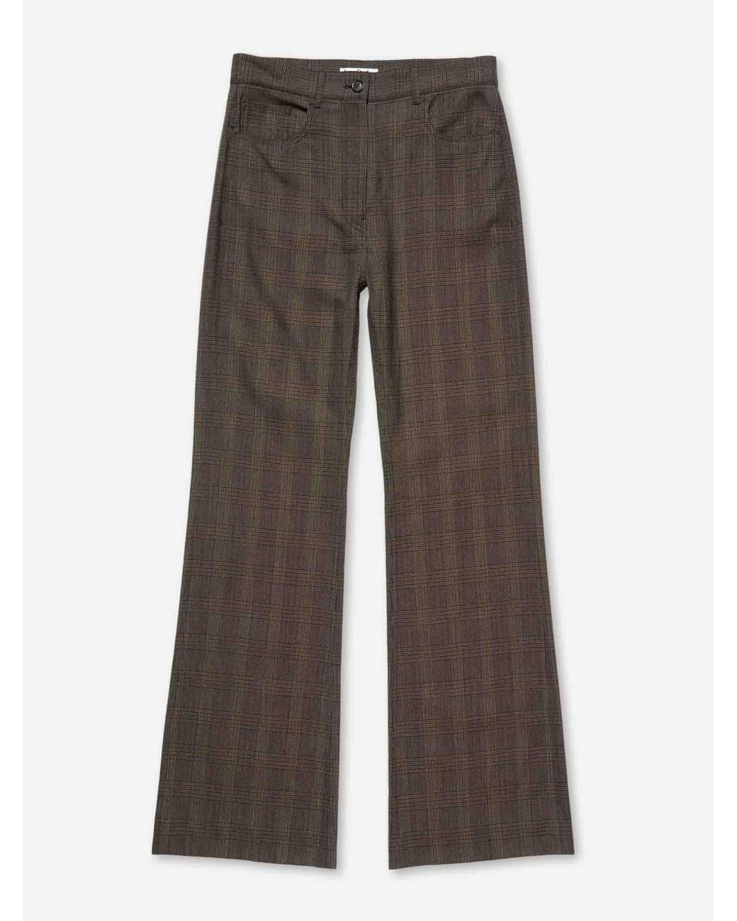 Acne Brown Plaid Dressy Pants