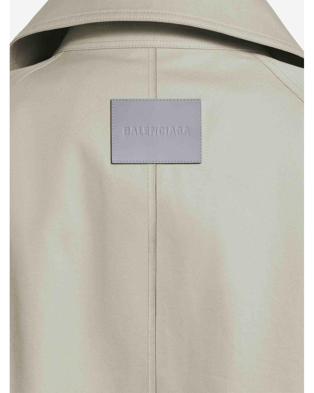 Balenciaga Multicolor Cotton Crossover Trench Coat