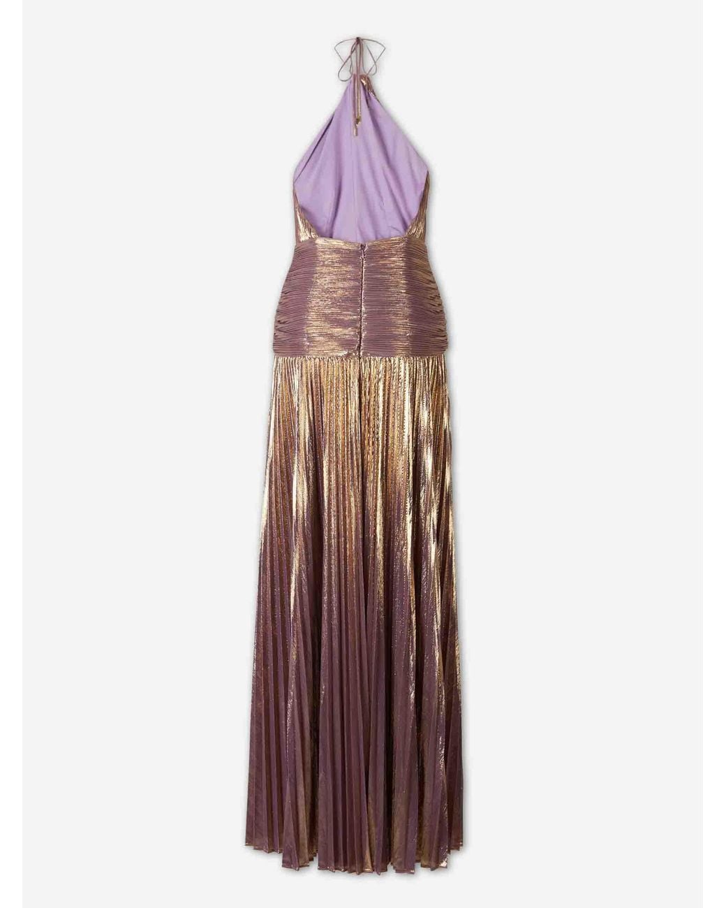 retroféte Purple Thalia Pleated Dress