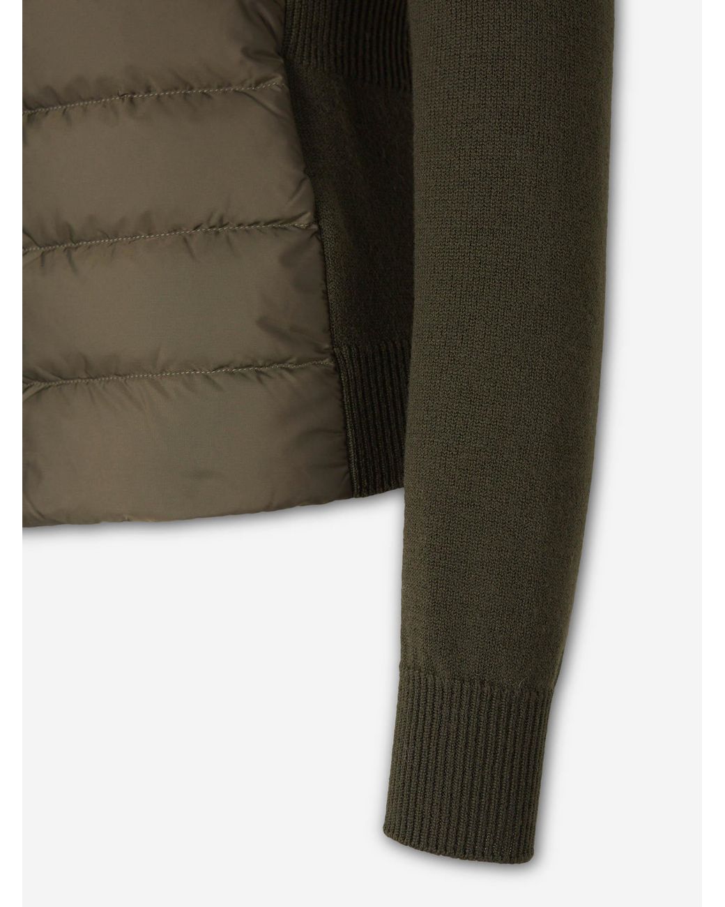 Moncler Green Quilted Cardigan