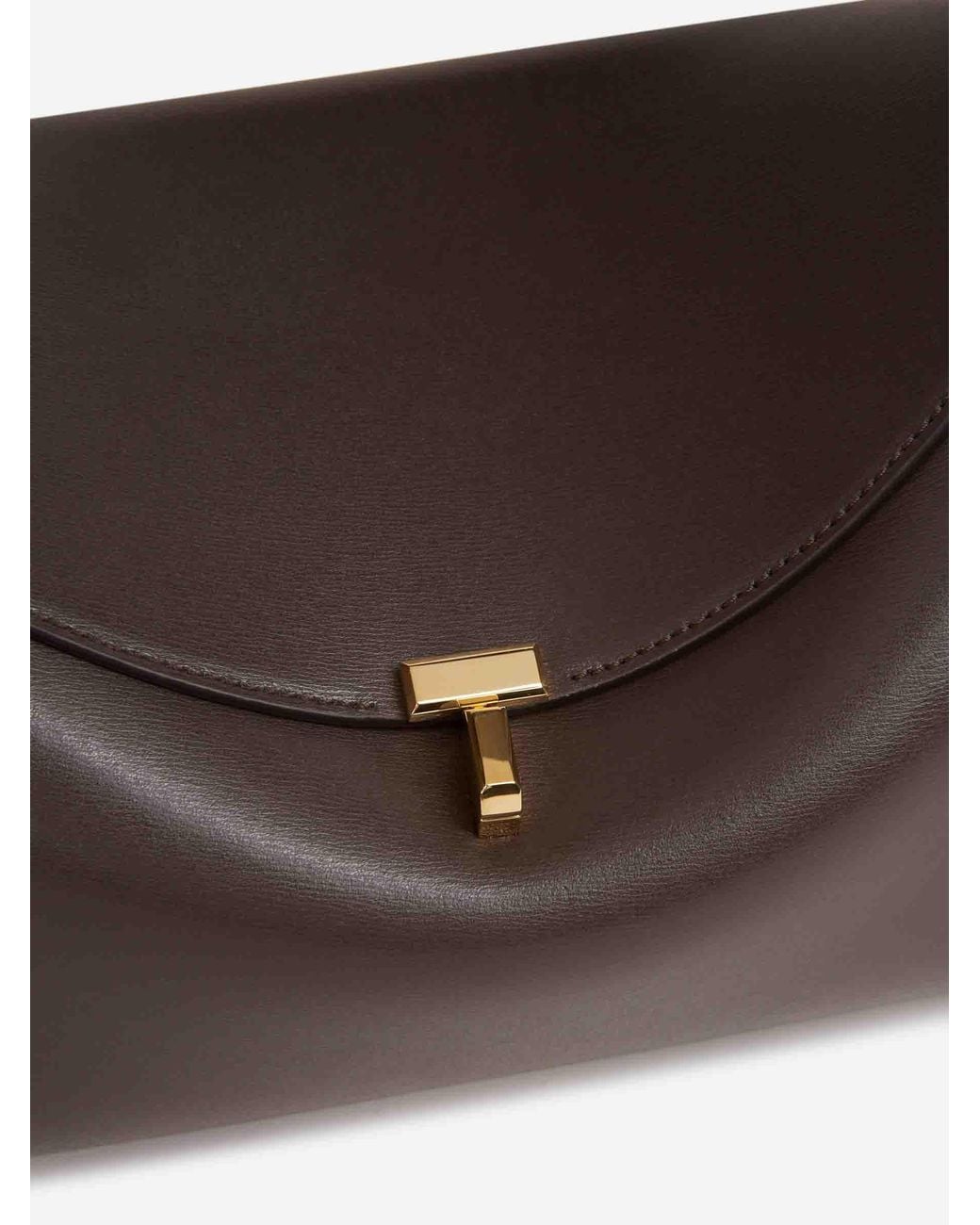 Totême Brown T-Lock Medium Tasche