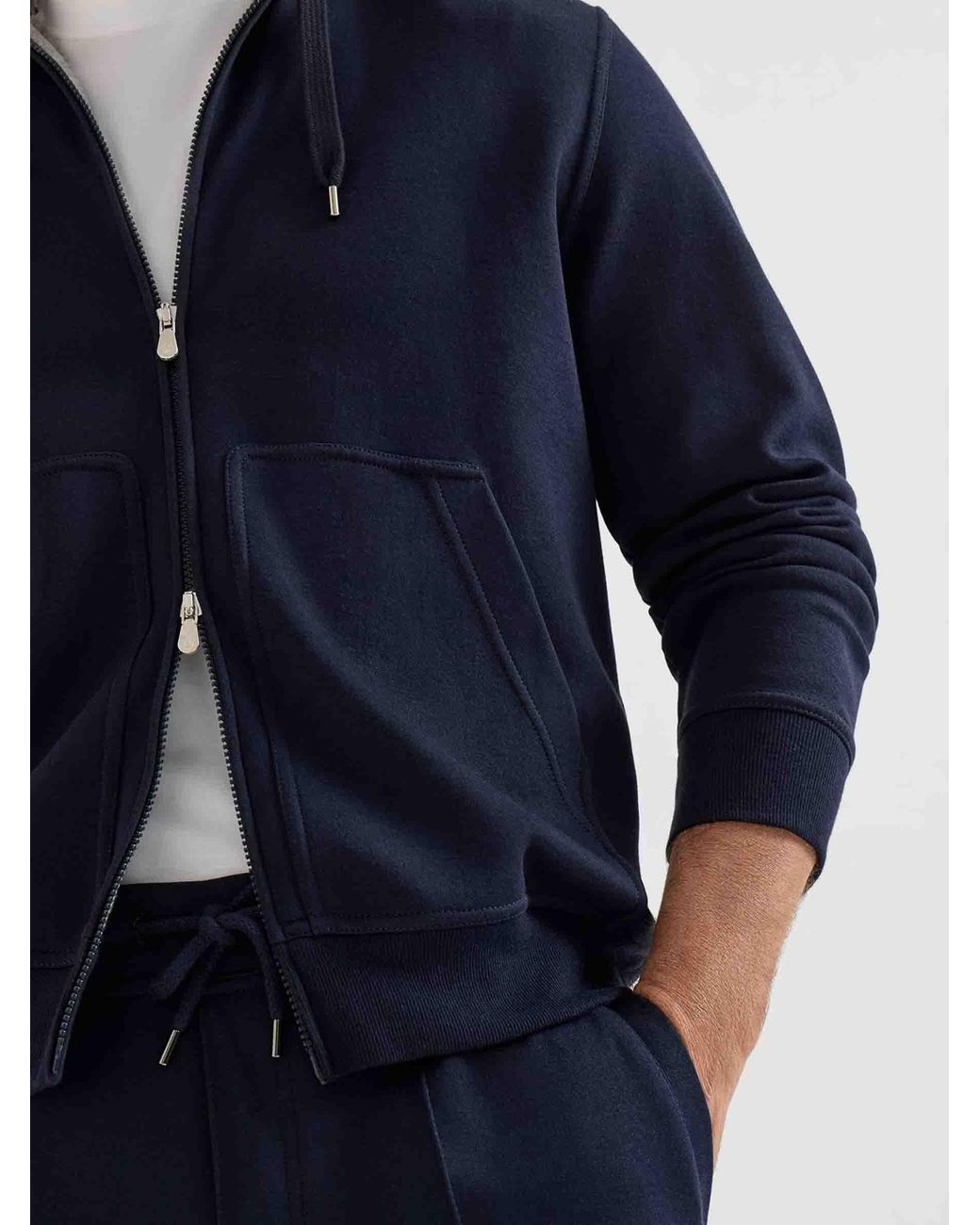 Sudadera Capucha Cremallera Brunello Cucinelli de hombre de color Blue