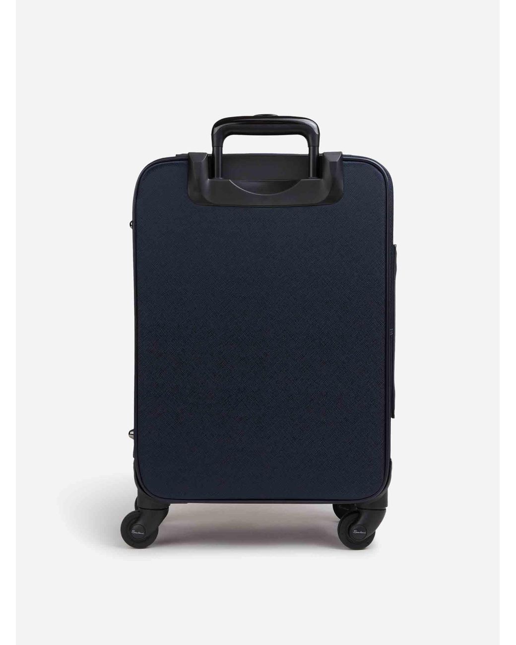Santoni Blue Leather Suitcase for men