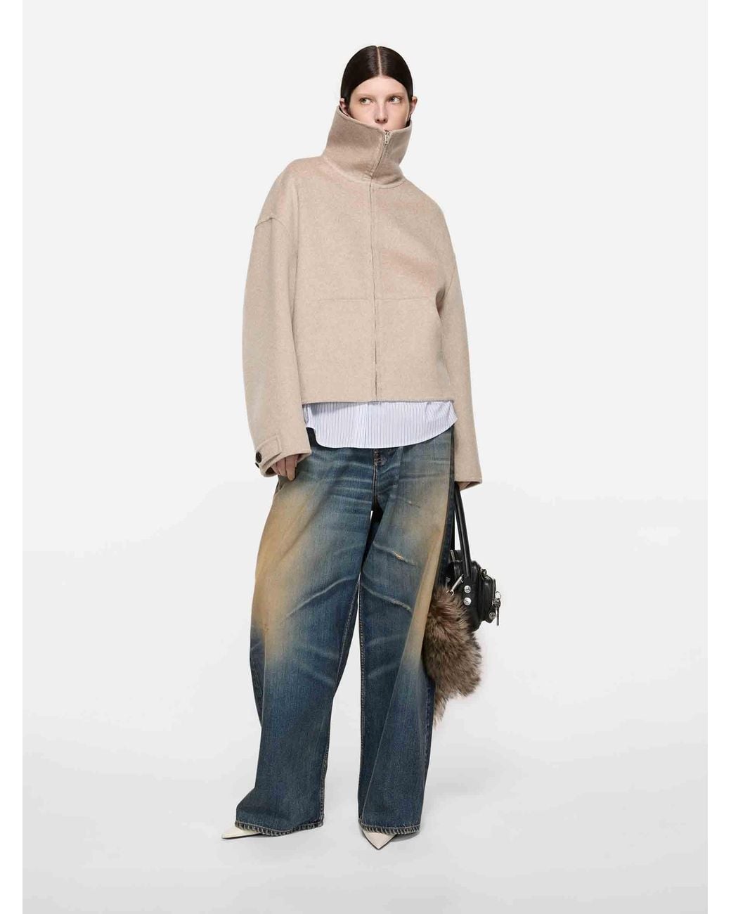 Acne Natural Cashmere Wool Jacket