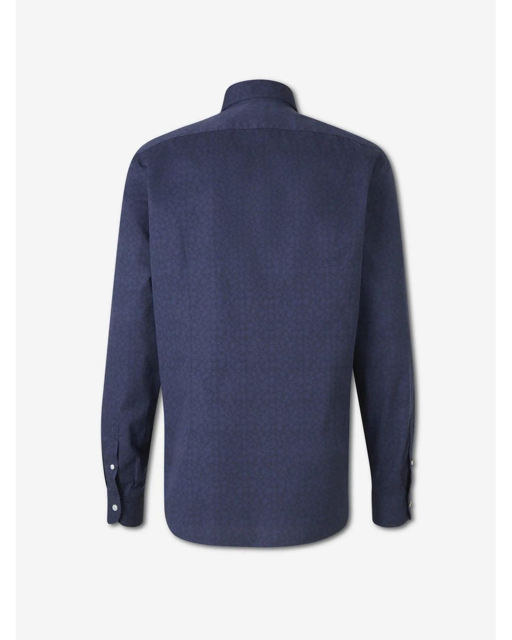 Vincenzo Di Ruggiero Blue Printed Cotton Shirt for men