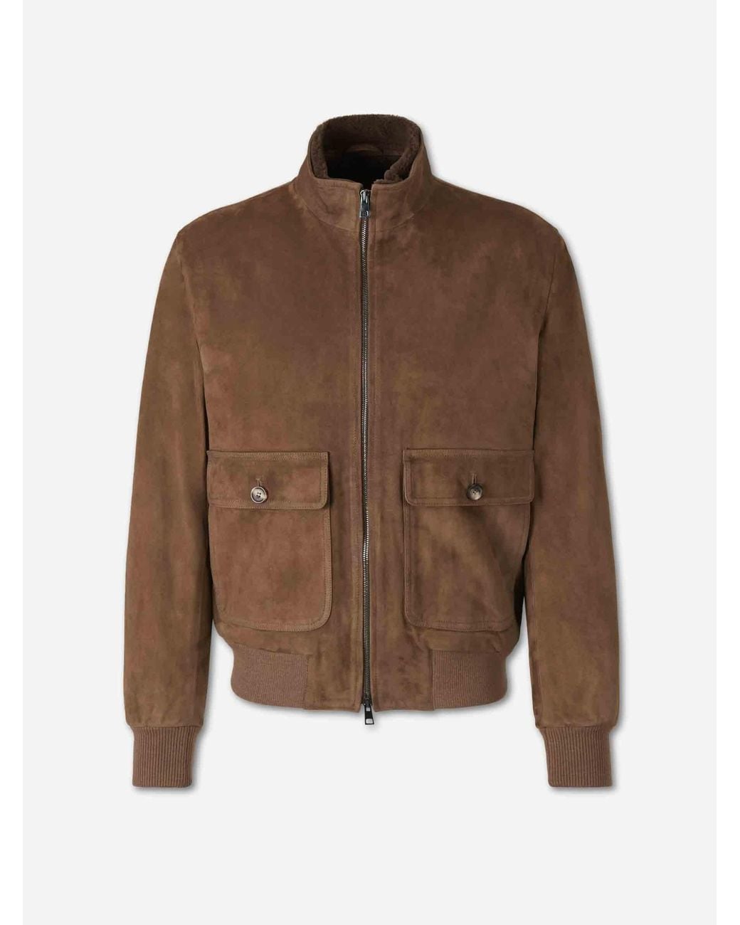 Santa Eulalia Brown Casual Leather Jacket for men