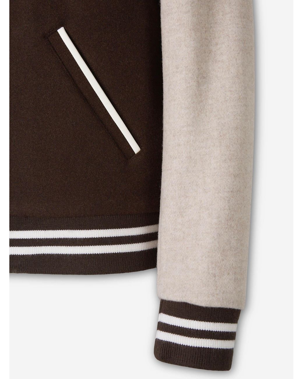Sporty & Rich Brown Wool Bomber Jacket