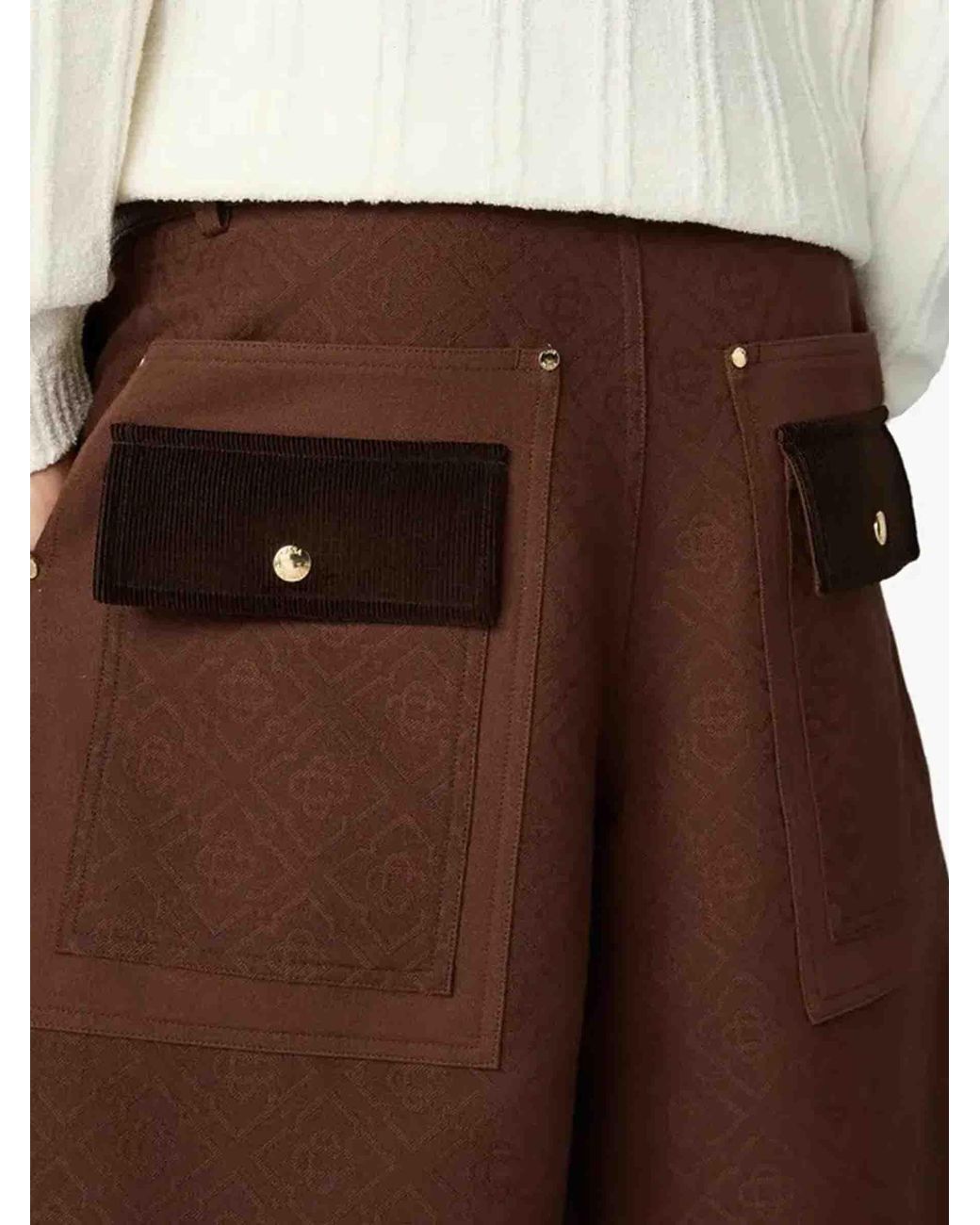 Casablanca Brown Monogram Cotton Bermuda Shorts for men