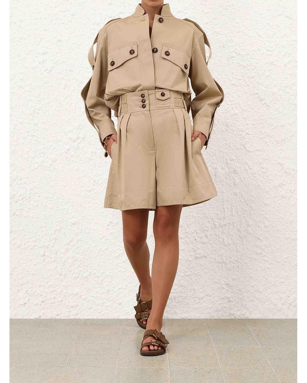 Zimmermann Natural Cargo Rebellion Shorts